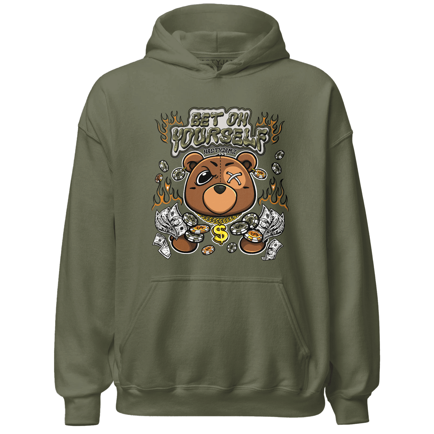 Olive 5s Hoodie Match Bet On Yourself BER - NastyJamz