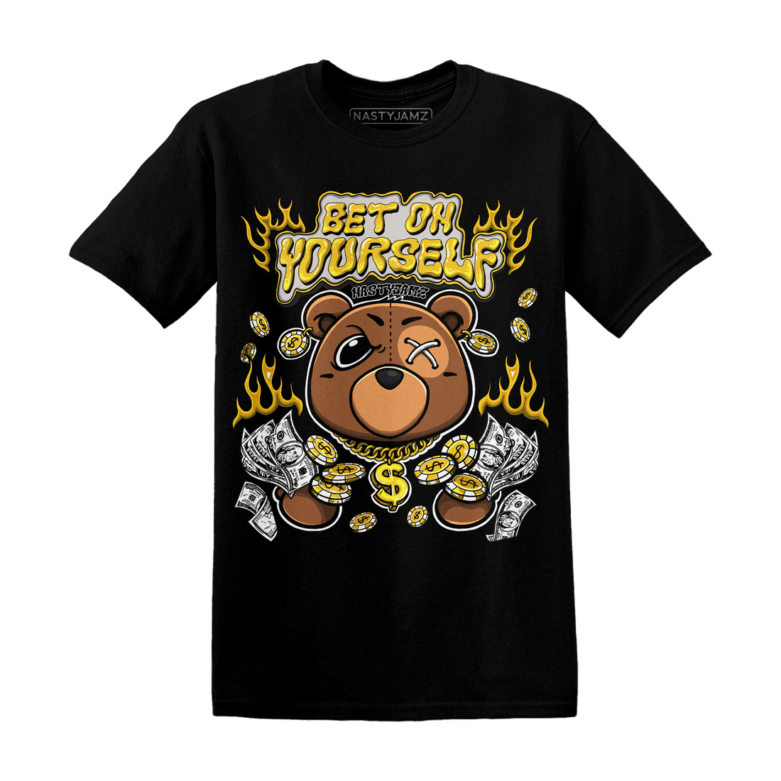 Yellow Ochre 6s T Shirt Match Bet On Yourself BER - NastyJamz