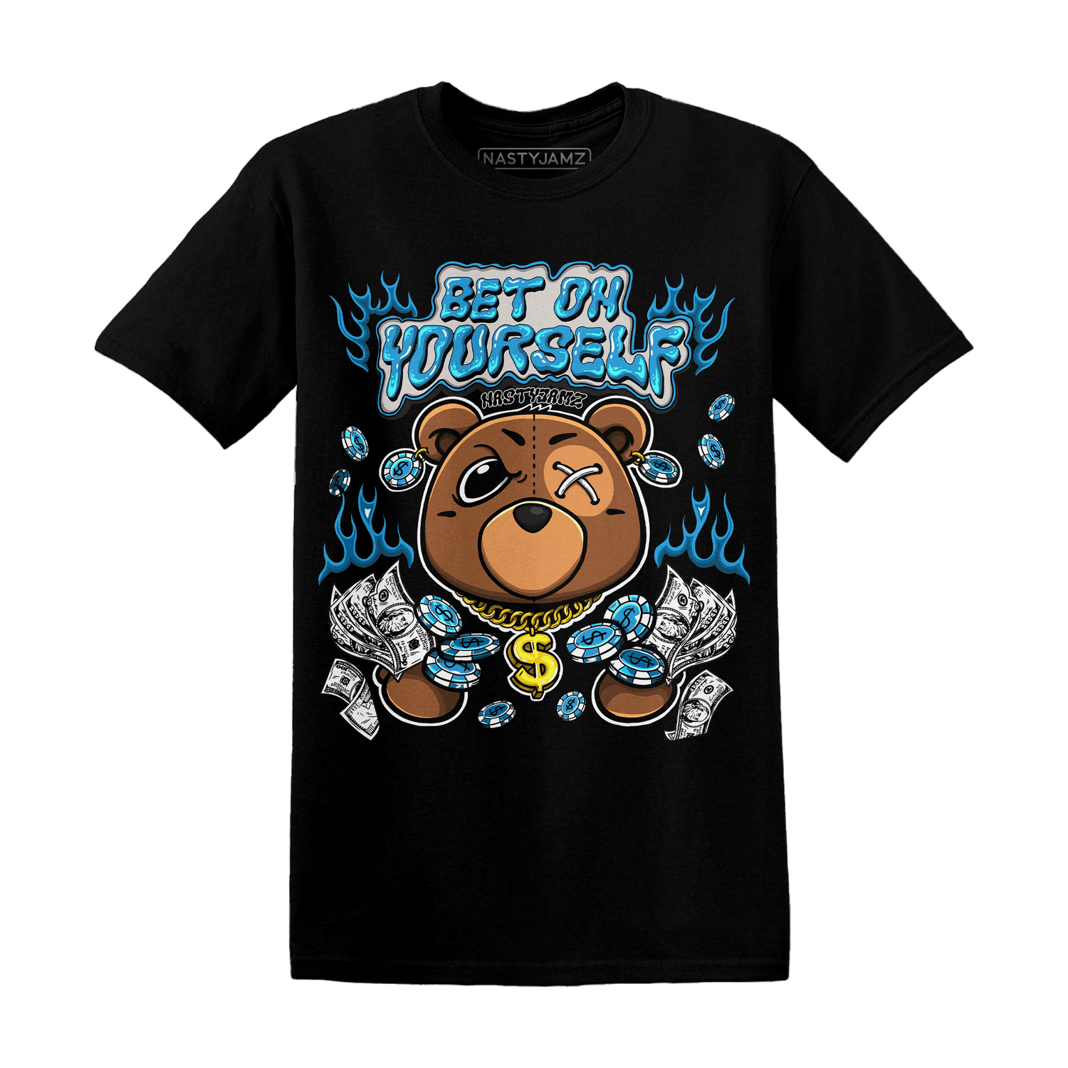 Powder Blue 9s T Shirt Match Bet On Yourself BER - NastyJamz