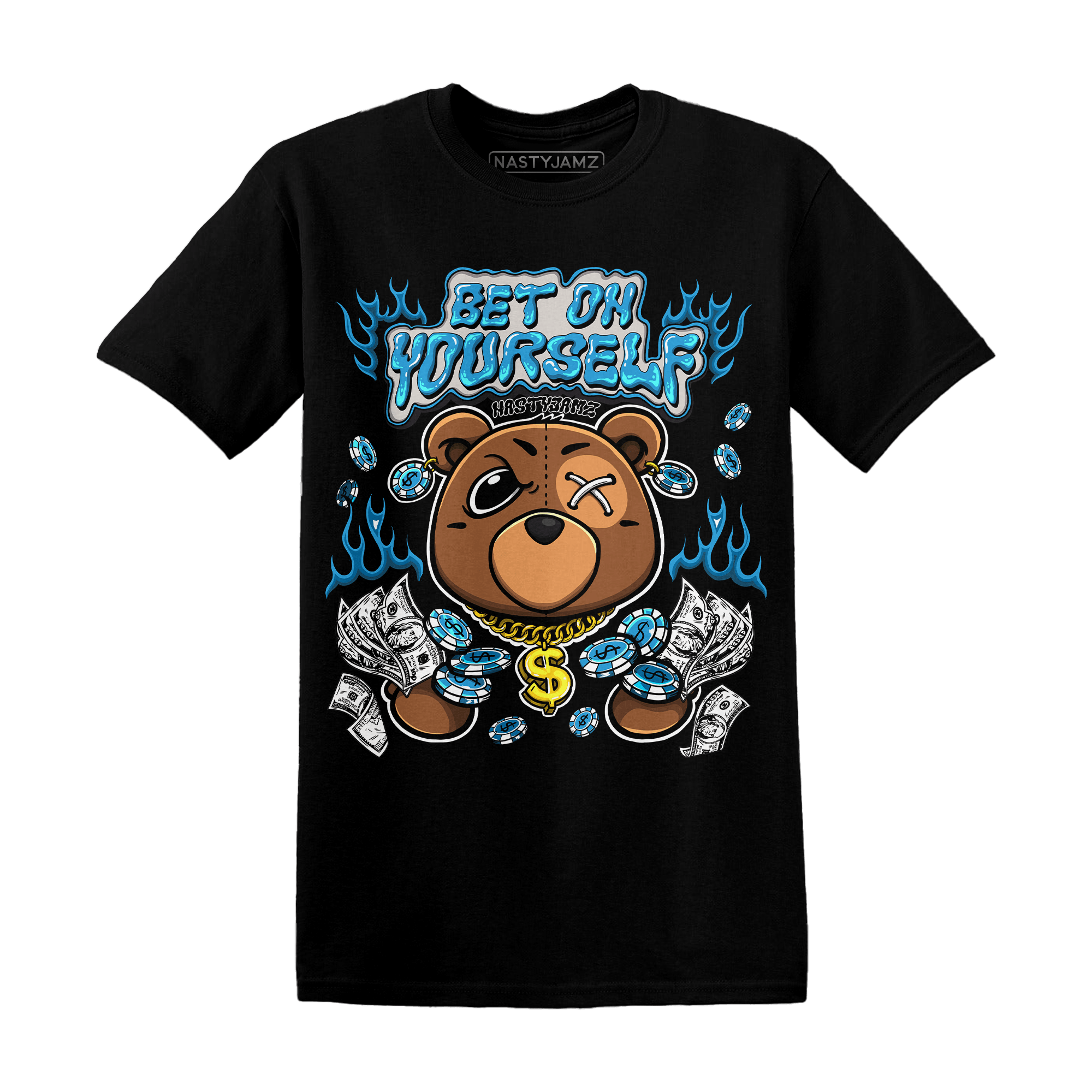 Powder Blue 9s T Shirt Match Bet On Yourself BER - NastyJamz