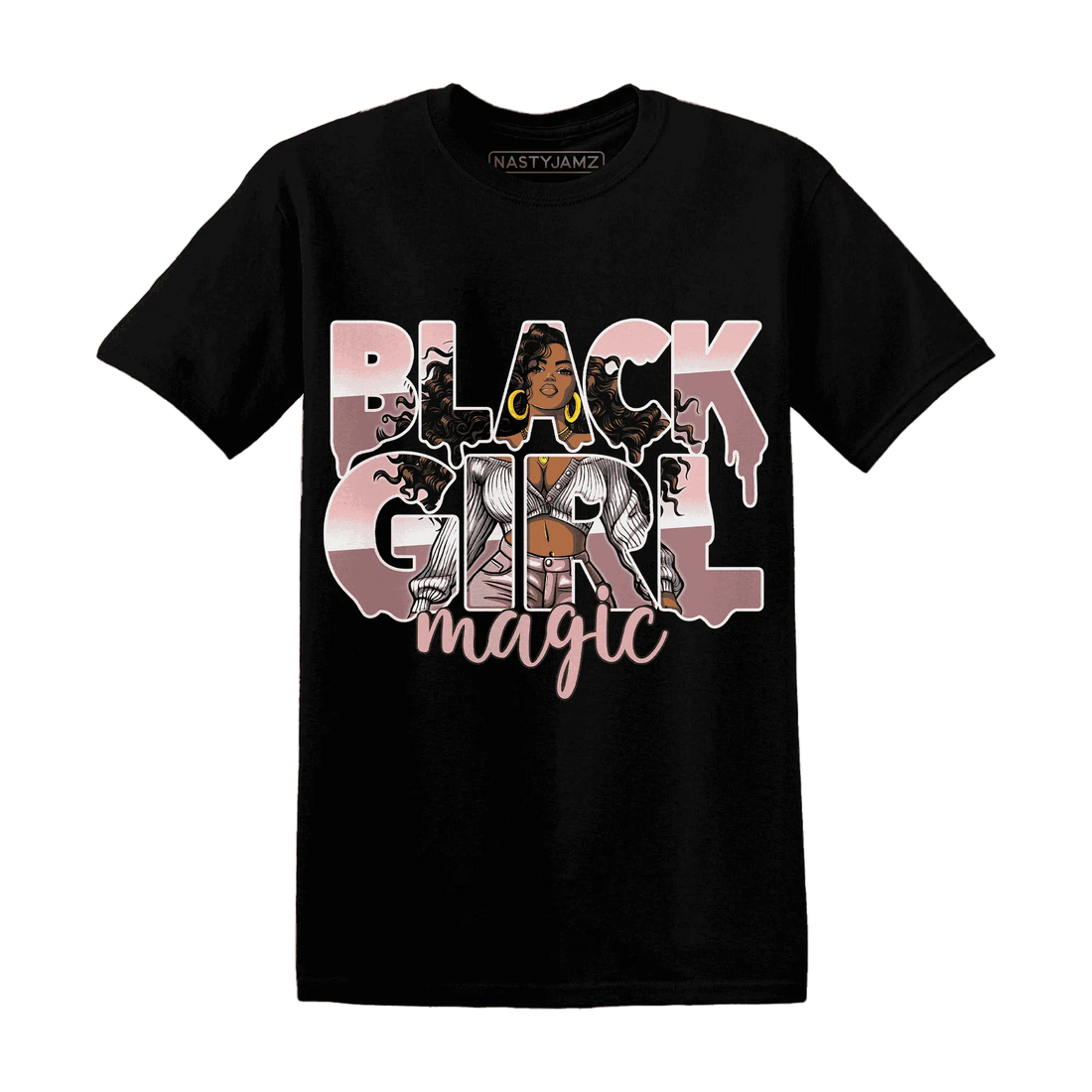 Low-Legend-Pink-11s-T-Shirt-Match-Black-Girl-Magic