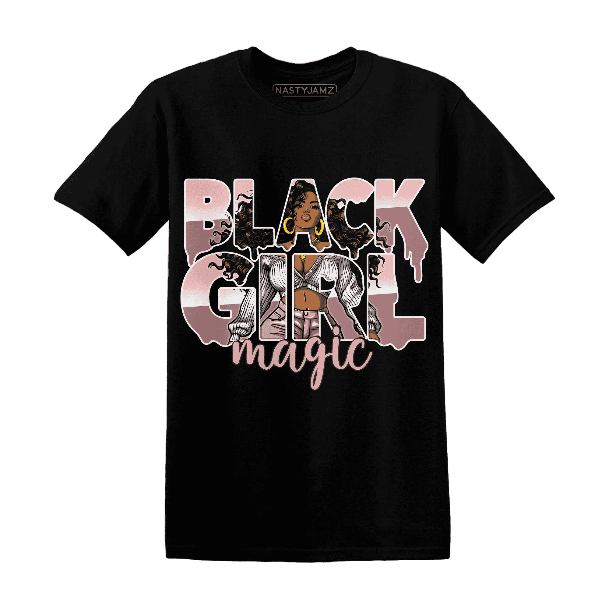 Low-Legend-Pink-11s-T-Shirt-Match-Black-Girl-Magic