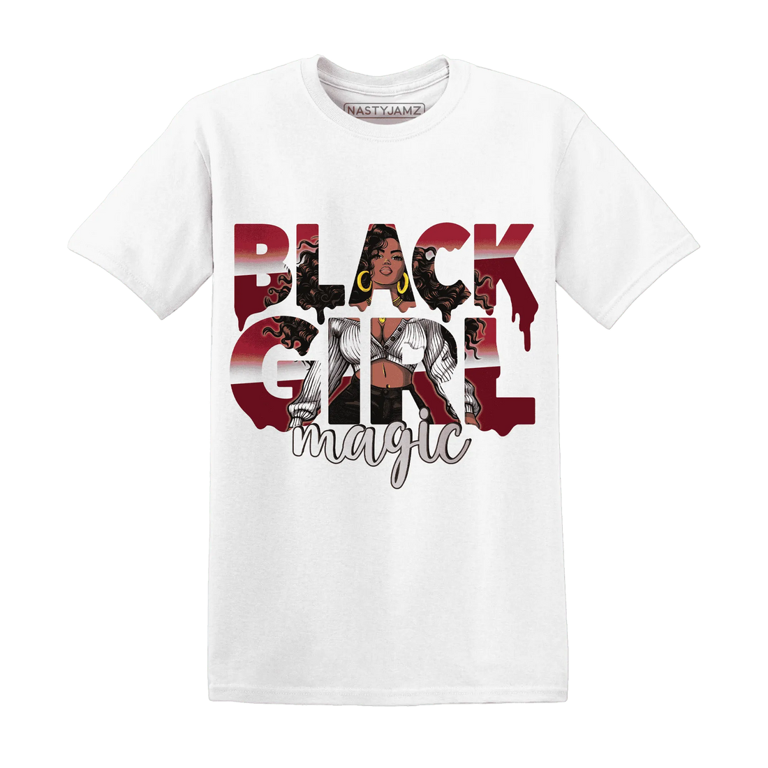 Retro-Red-Taxi-12s-T-Shirt-Match-Black-Girl-Magic