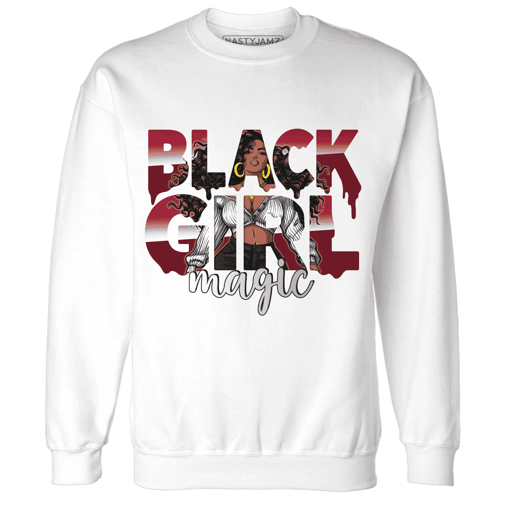 Retro-Red-Taxi-12s-Sweatshirt-Match-Black-Girl-Magic