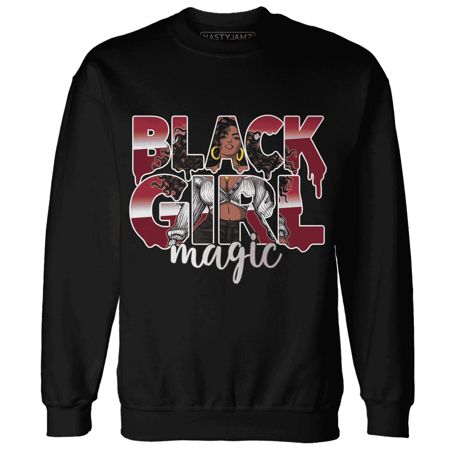 Retro-Red-Taxi-12s-Sweatshirt-Match-Black-Girl-Magic