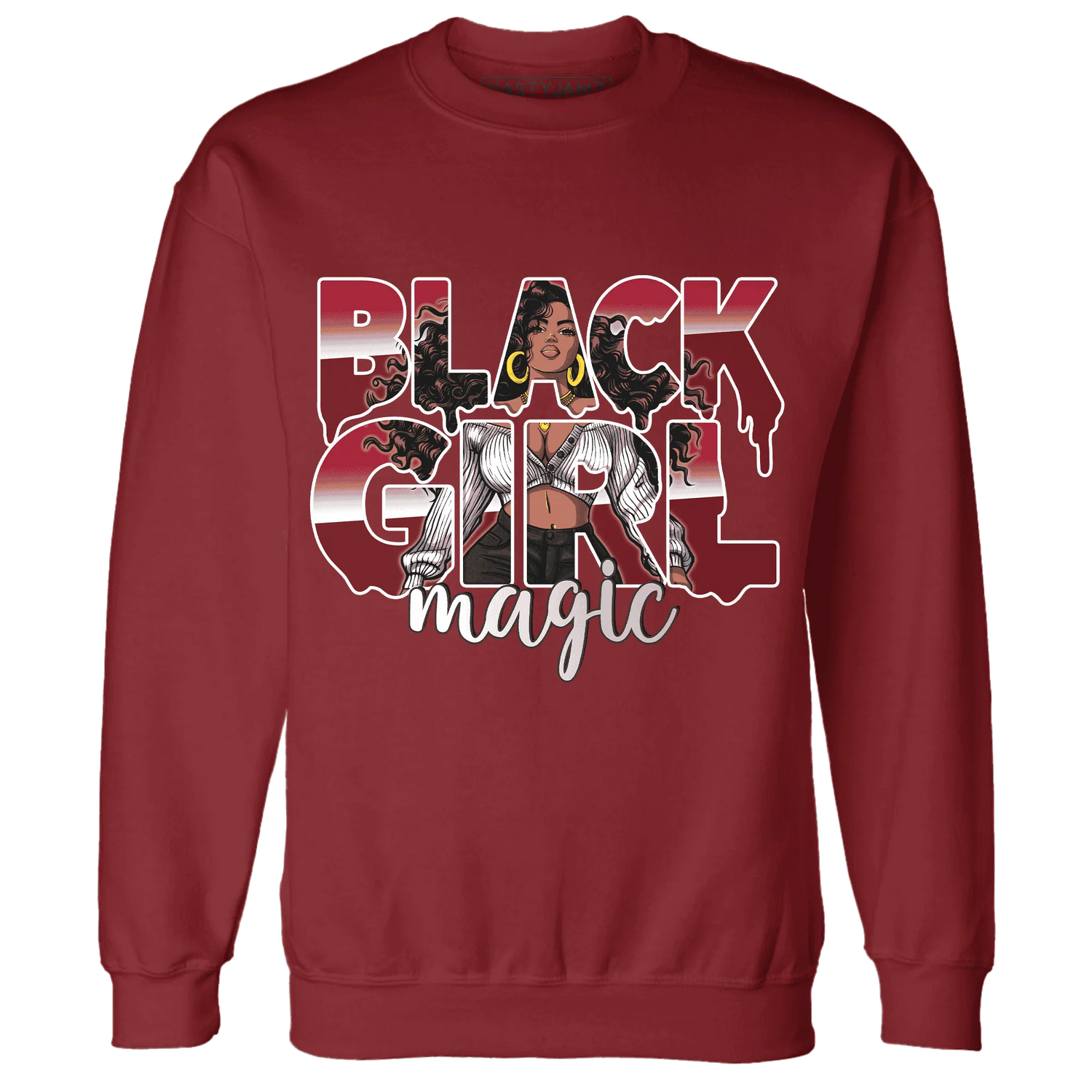 Retro-Red-Taxi-12s-Sweatshirt-Match-Black-Girl-Magic