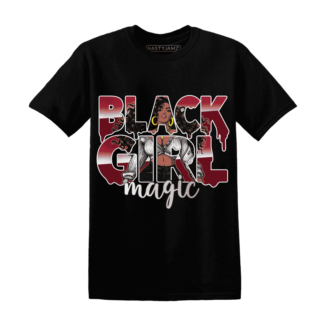 Retro-Red-Taxi-12s-T-Shirt-Match-Black-Girl-Magic