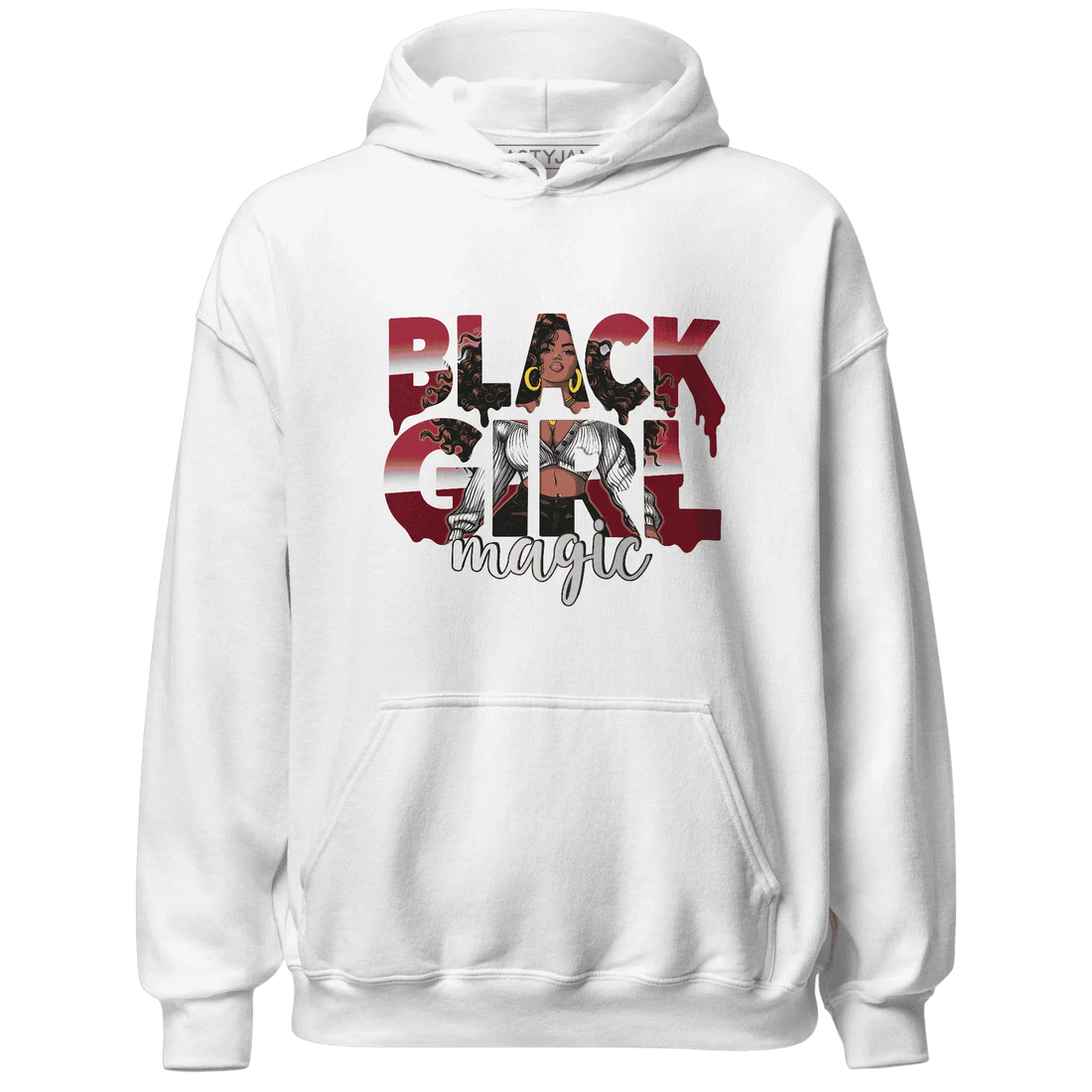 Retro-Red-Taxi-12s-Hoodie-Match-Black-Girl-Magic