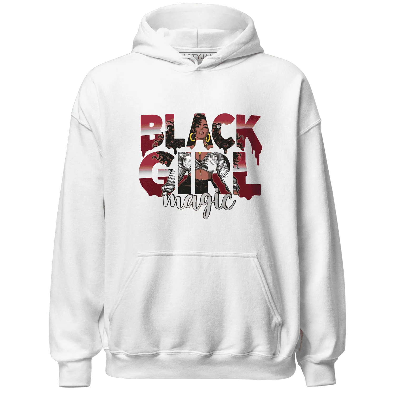 Retro-Red-Taxi-12s-Hoodie-Match-Black-Girl-Magic