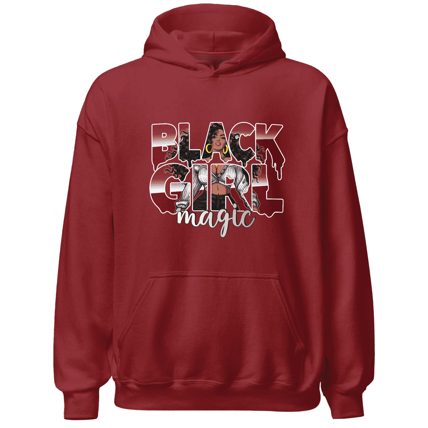 Retro-Red-Taxi-12s-Hoodie-Match-Black-Girl-Magic