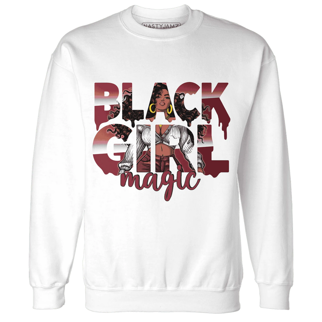 High-87-Metallic-Burgundy-1s-Sweatshirt-Match-Black-Girl-Magic