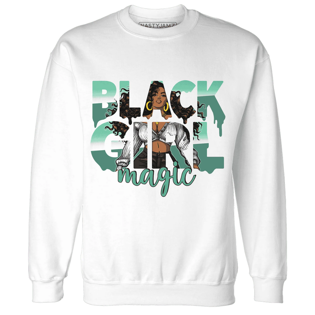 High-OG-Green-Glow-1s-Sweatshirt-Match-Black-Girl-Magic