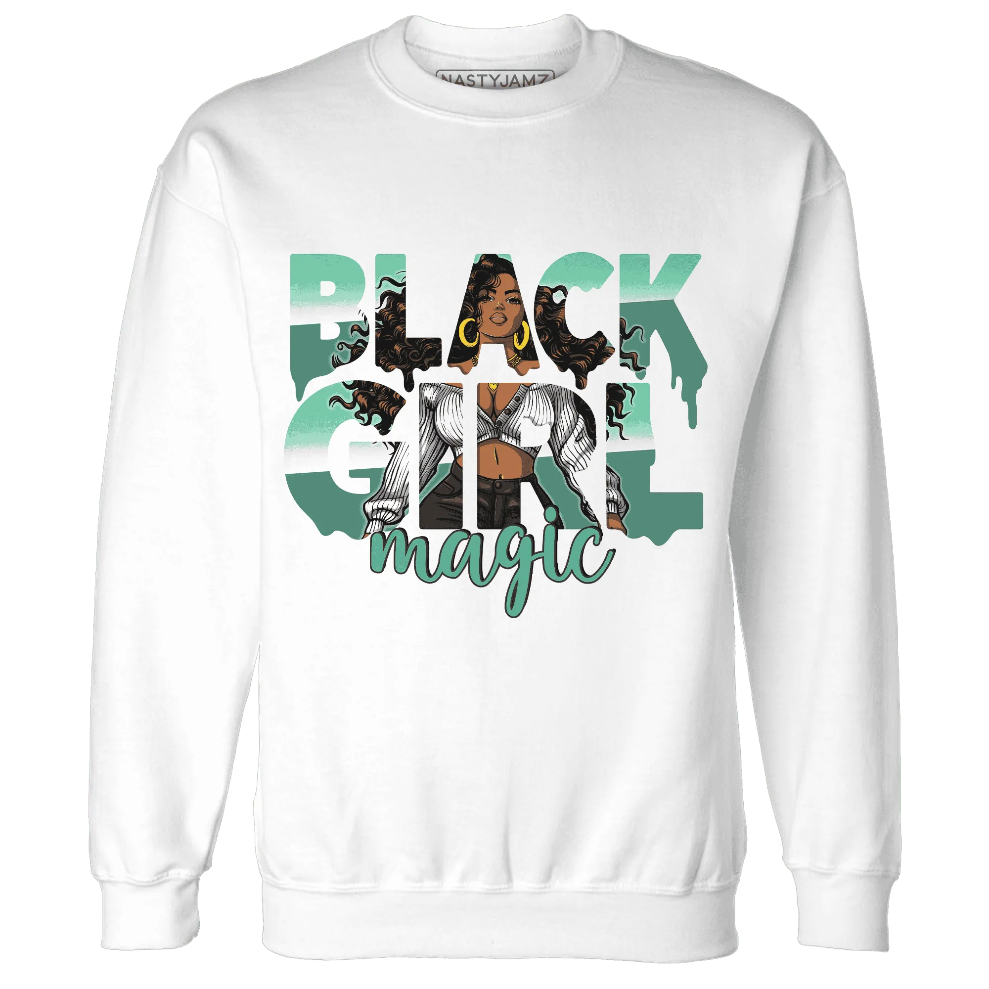 High-OG-Green-Glow-1s-Sweatshirt-Match-Black-Girl-Magic