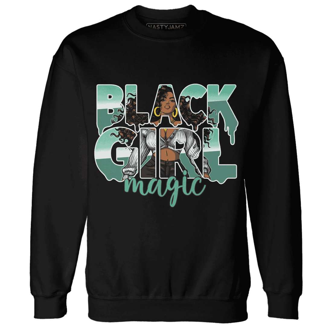 High-OG-Green-Glow-1s-Sweatshirt-Match-Black-Girl-Magic
