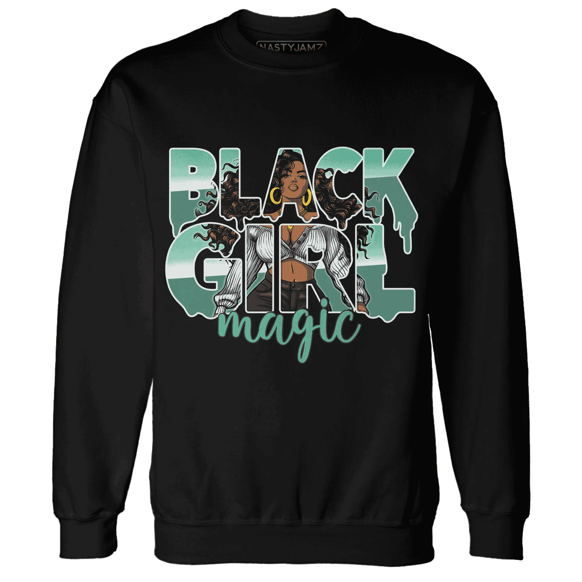 High-OG-Green-Glow-1s-Sweatshirt-Match-Black-Girl-Magic