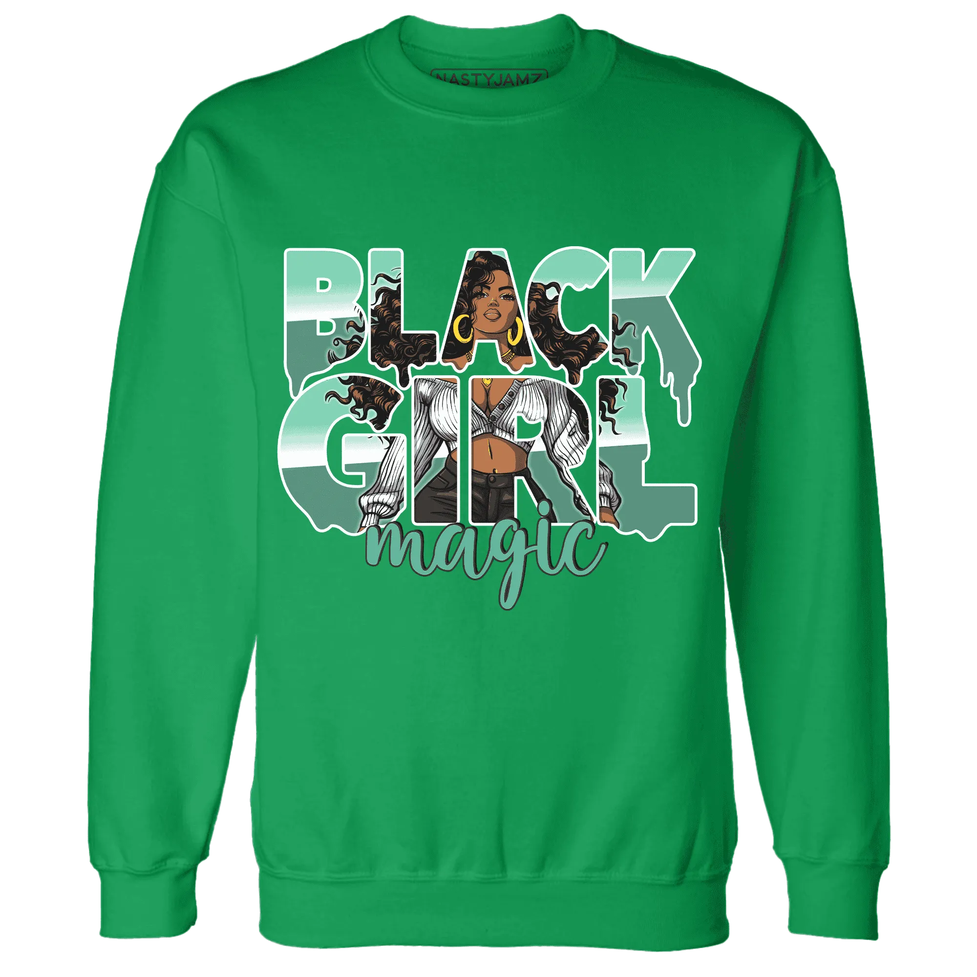 High-OG-Green-Glow-1s-Sweatshirt-Match-Black-Girl-Magic