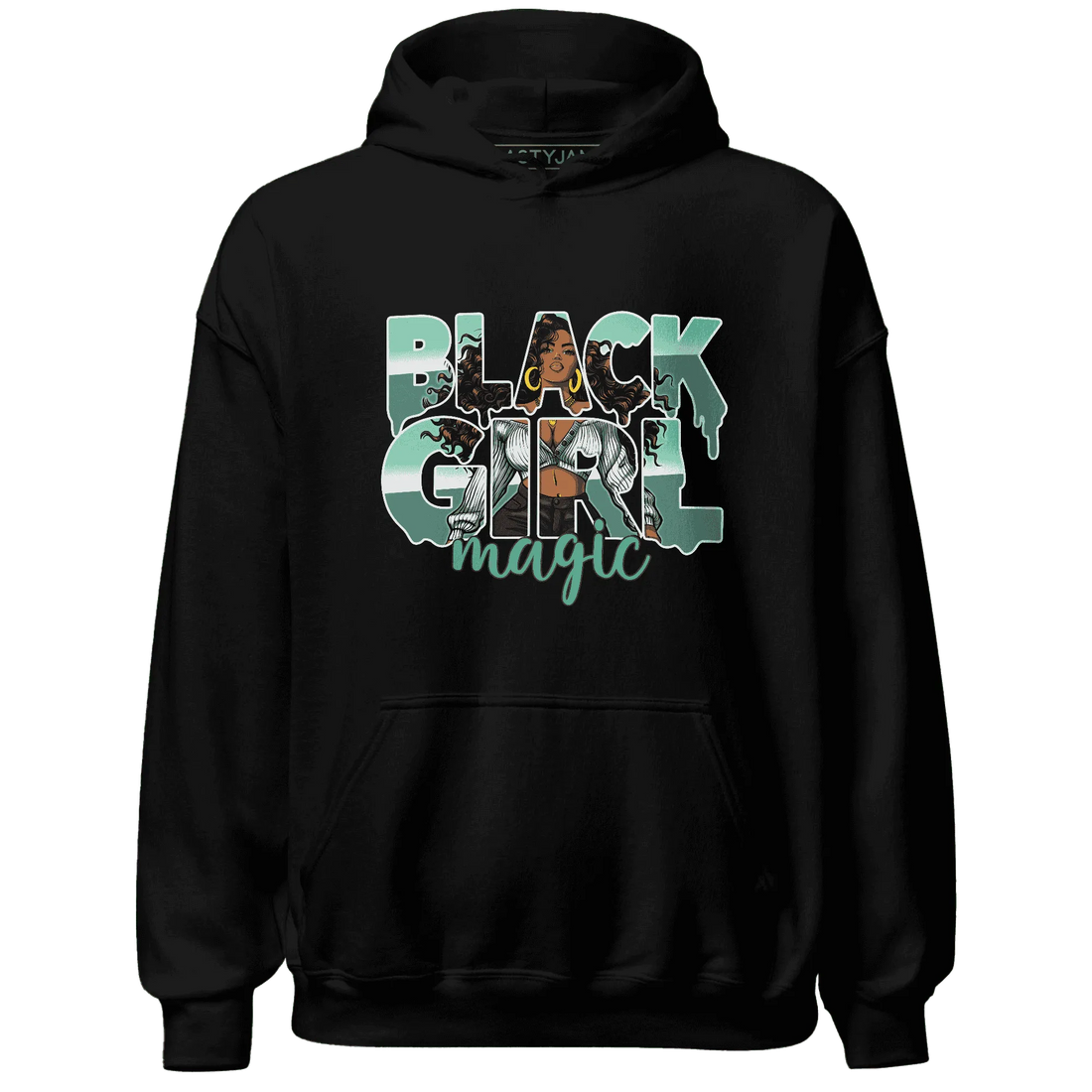 High-OG-Green-Glow-1s-Hoodie-Match-Black-Girl-Magic