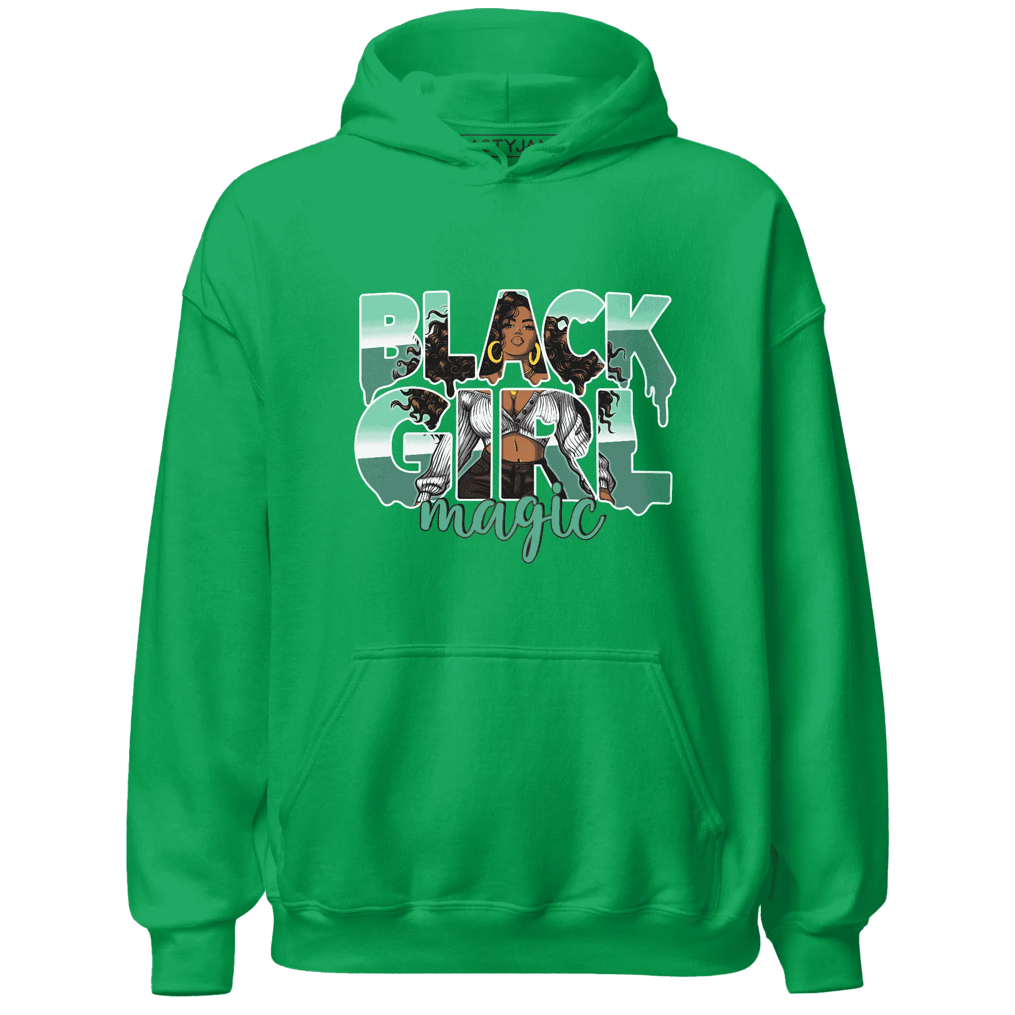 High-OG-Green-Glow-1s-Hoodie-Match-Black-Girl-Magic