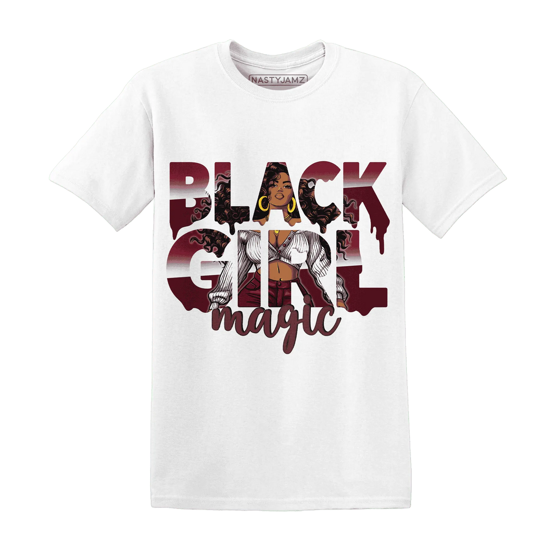 High-White-Team-Red-1s-T-Shirt-Match-Black-Girl-Magic