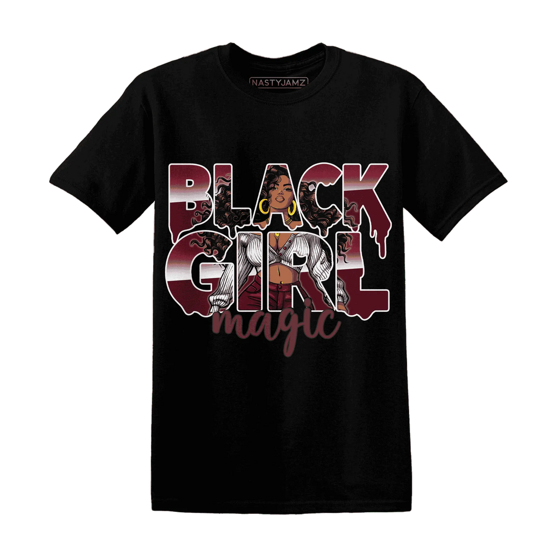 High-White-Team-Red-1s-T-Shirt-Match-Black-Girl-Magic