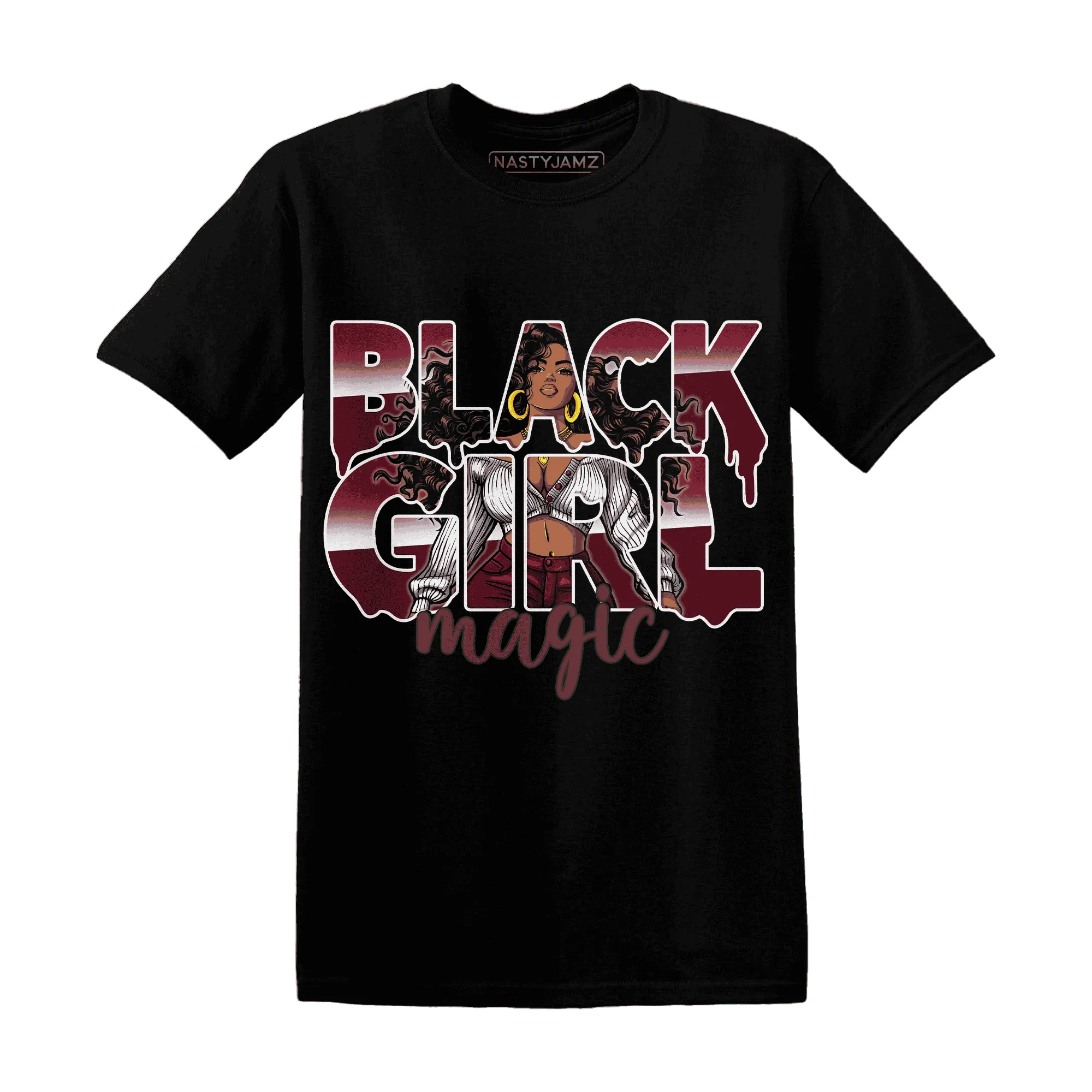 High-White-Team-Red-1s-T-Shirt-Match-Black-Girl-Magic