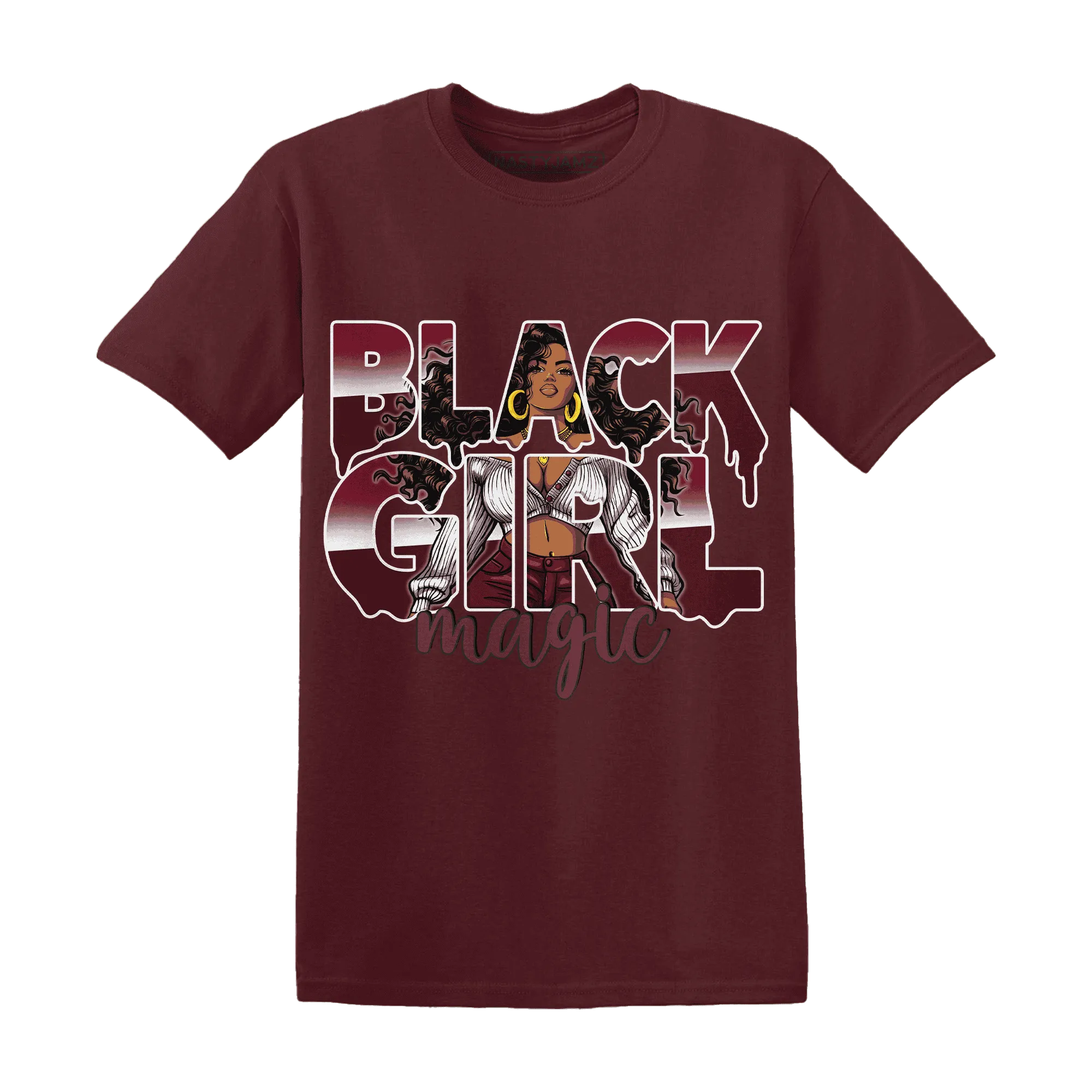 High-White-Team-Red-1s-T-Shirt-Match-Black-Girl-Magic