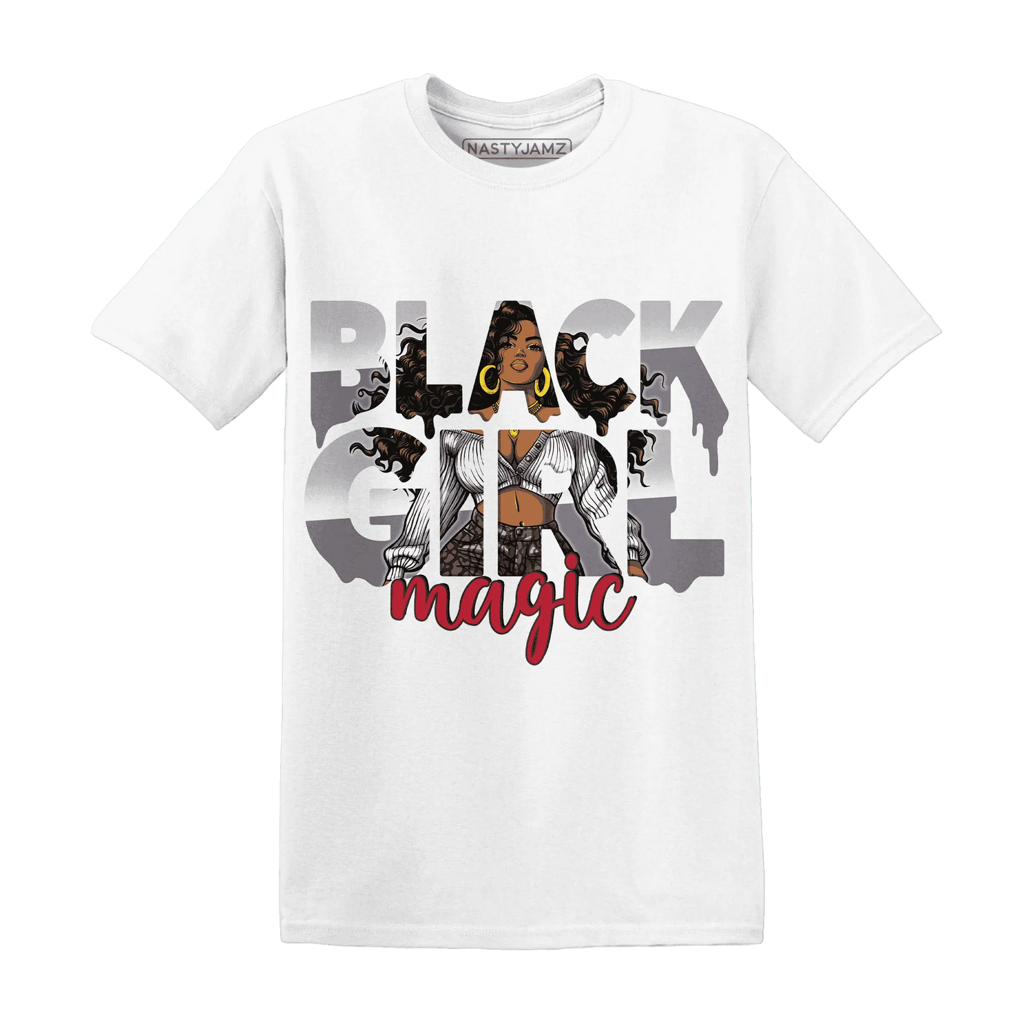 Cement-Grey-3s-T-Shirt-Match-Black-Girl-Magic