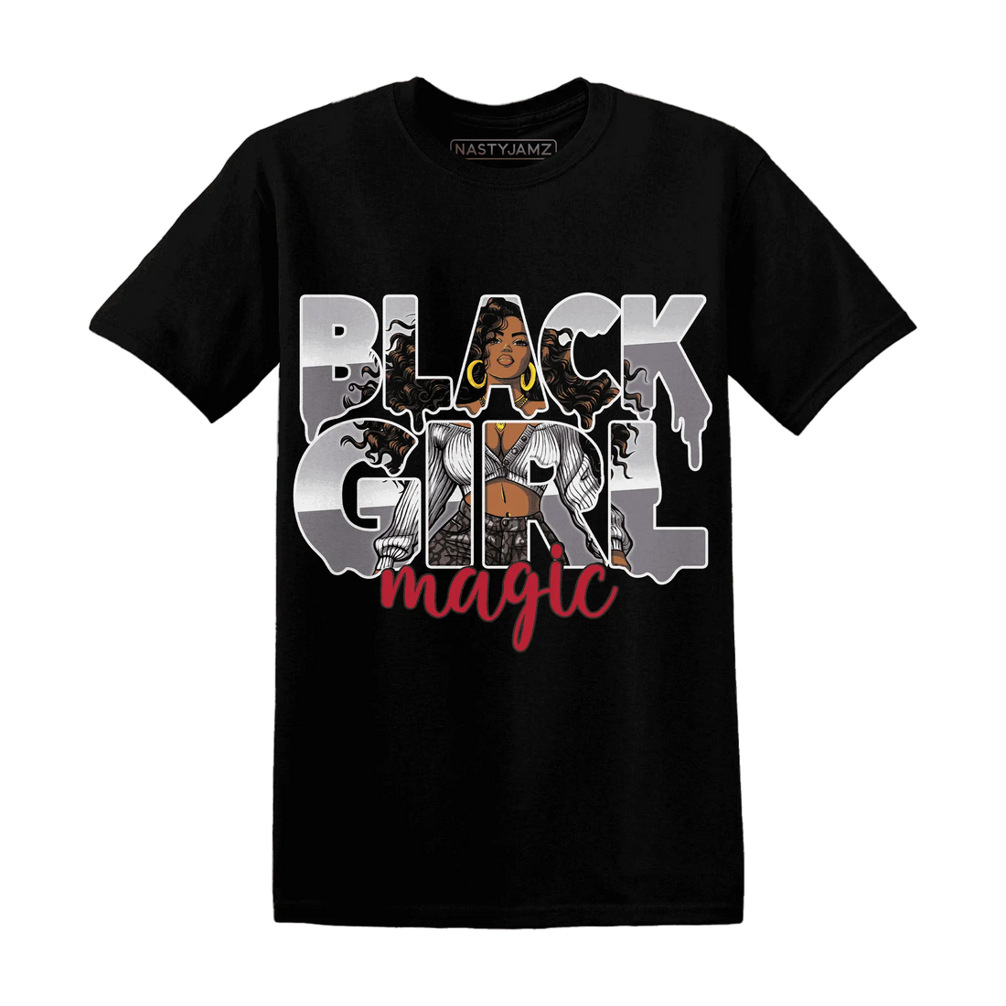 Cement-Grey-3s-T-Shirt-Match-Black-Girl-Magic