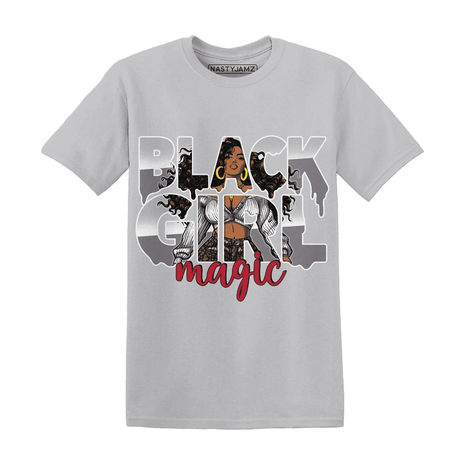 Cement-Grey-3s-T-Shirt-Match-Black-Girl-Magic