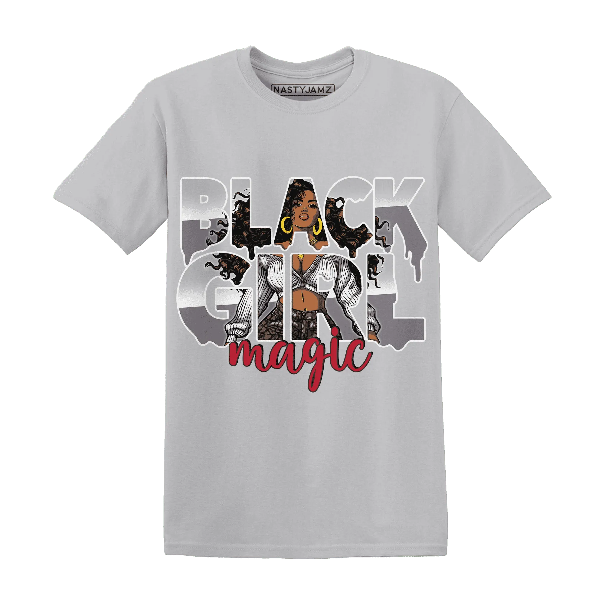 Cement-Grey-3s-T-Shirt-Match-Black-Girl-Magic