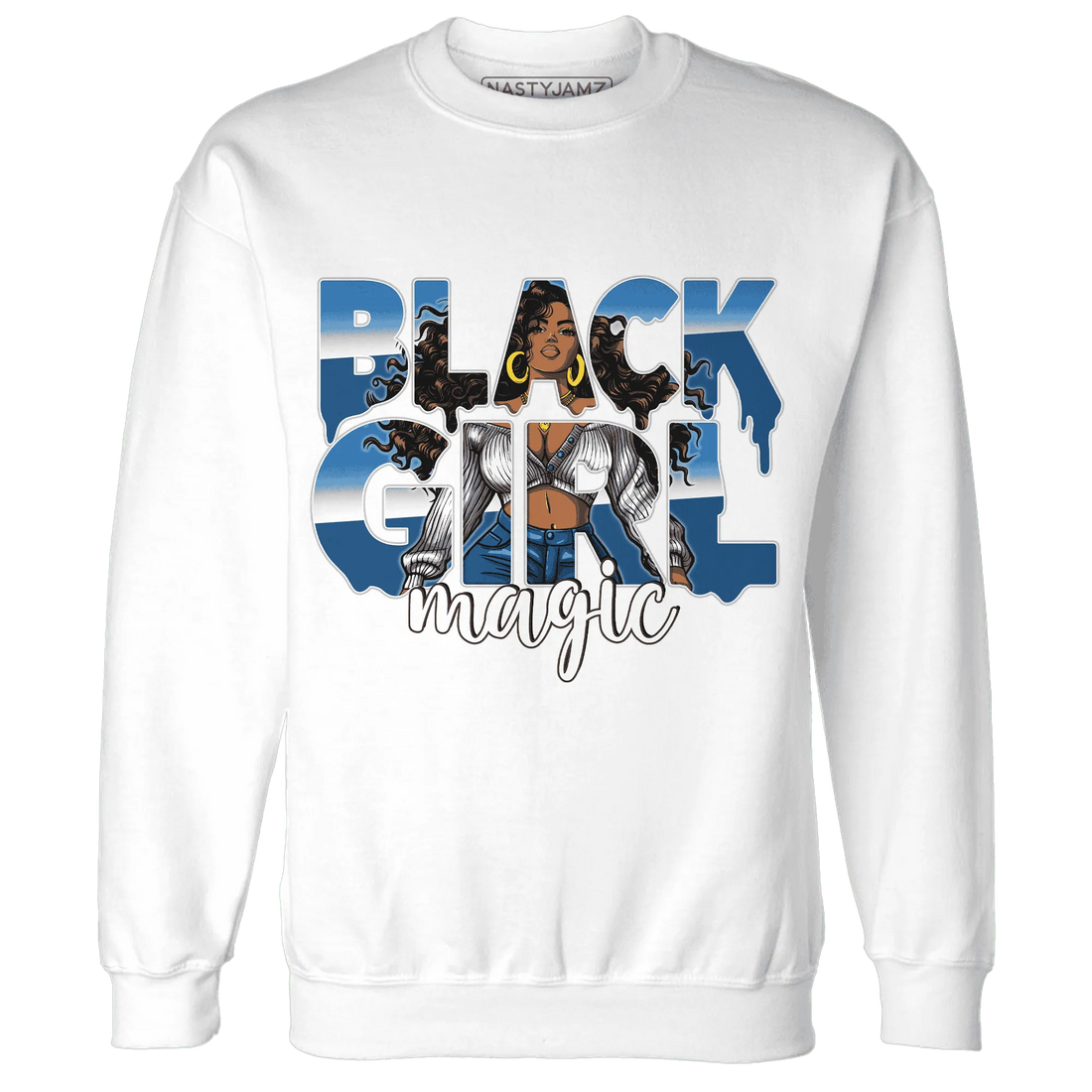 Industrial-Blue-4s-Sweatshirt-Match-Black-Girl-Magic