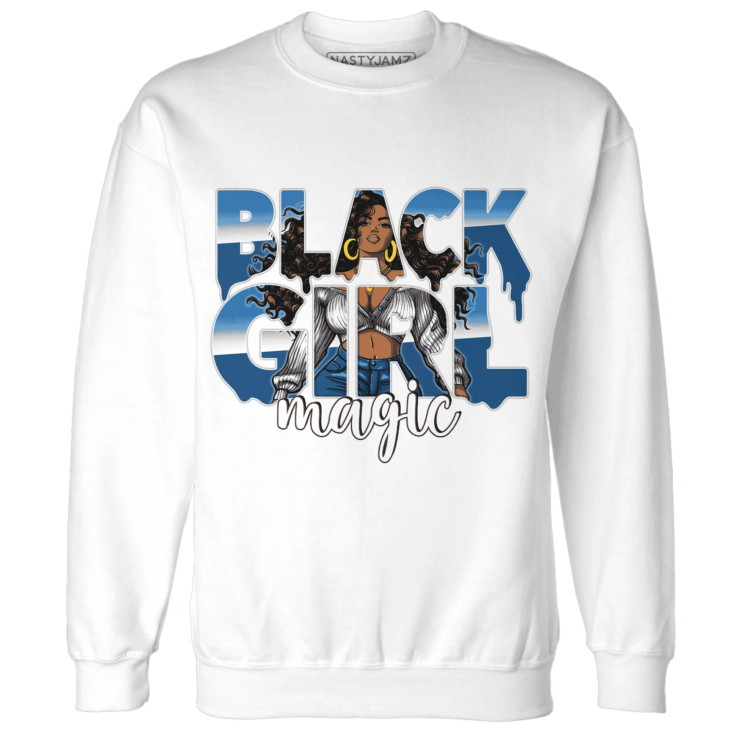 Industrial-Blue-4s-Sweatshirt-Match-Black-Girl-Magic