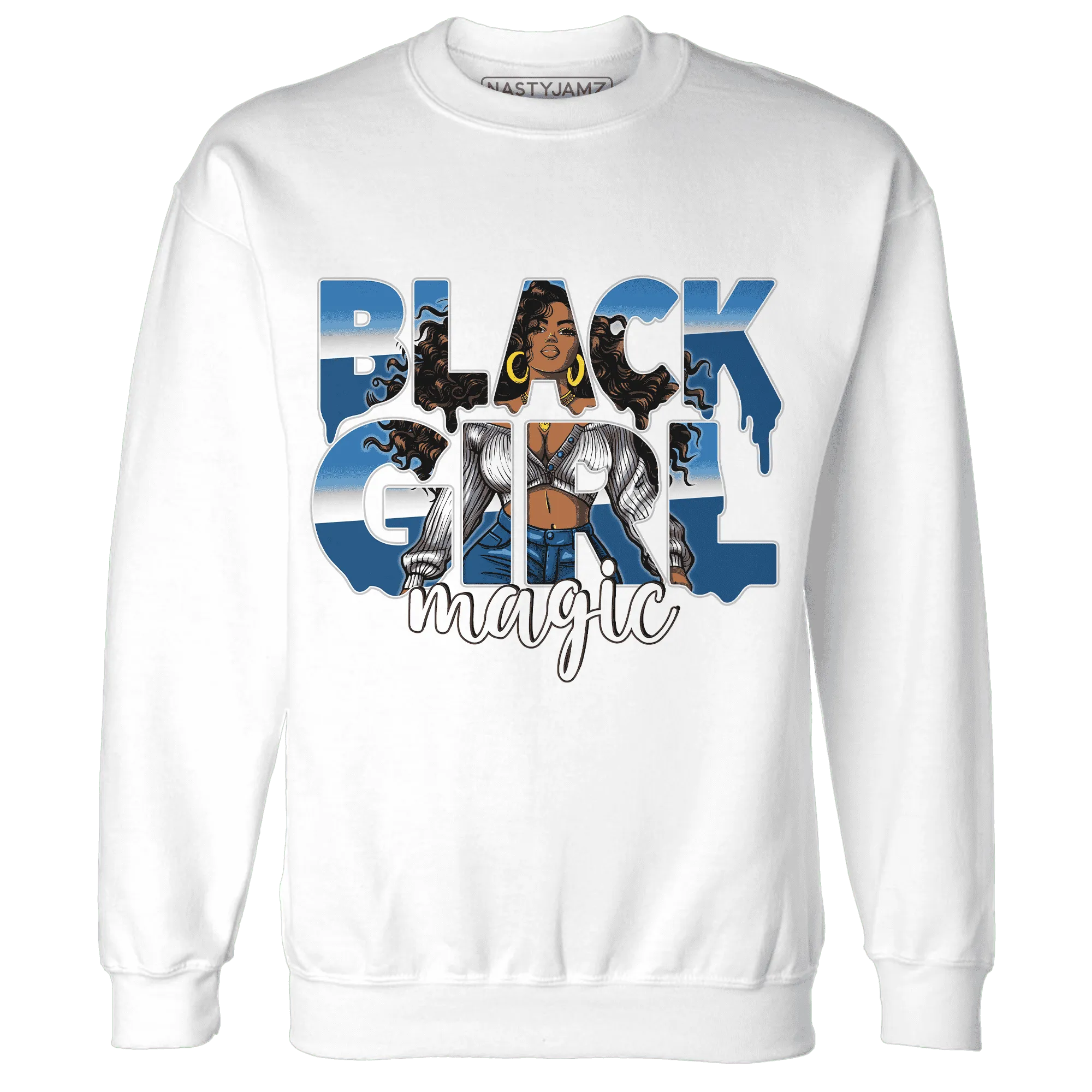 Industrial-Blue-4s-Sweatshirt-Match-Black-Girl-Magic