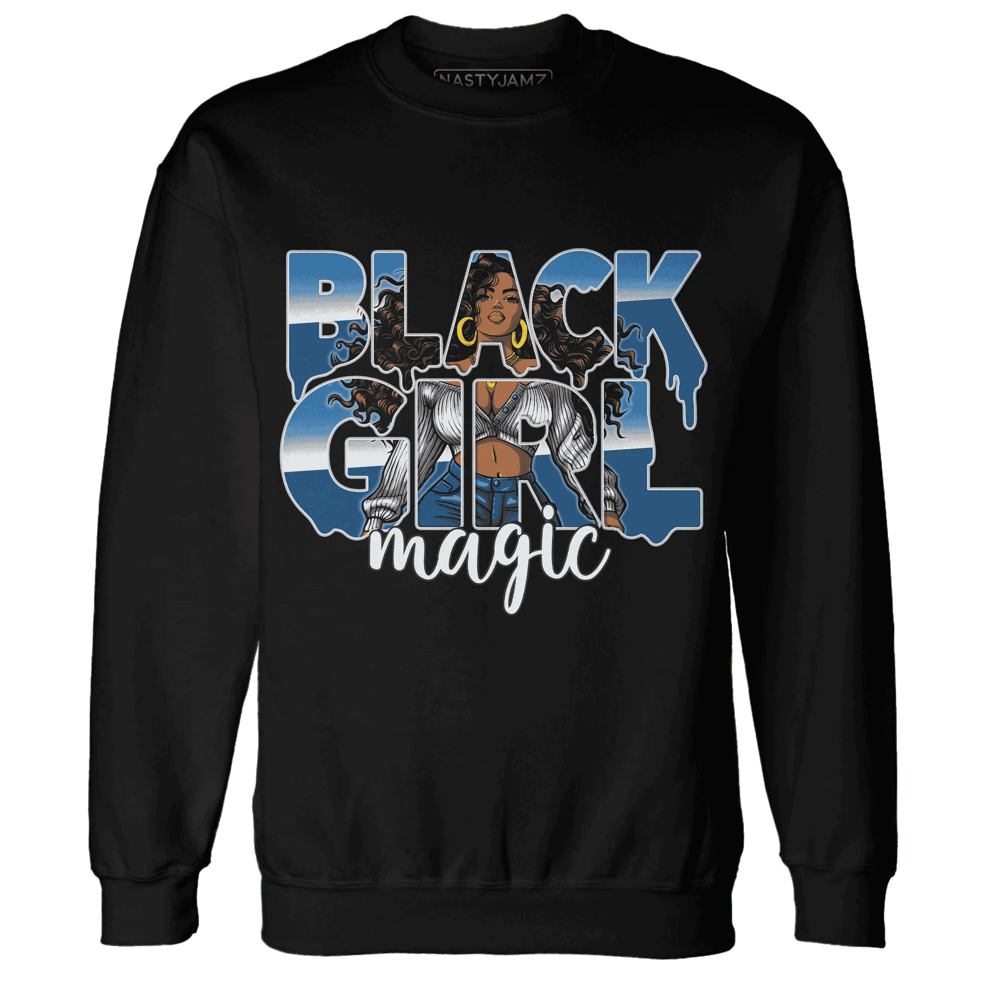 Industrial-Blue-4s-Sweatshirt-Match-Black-Girl-Magic