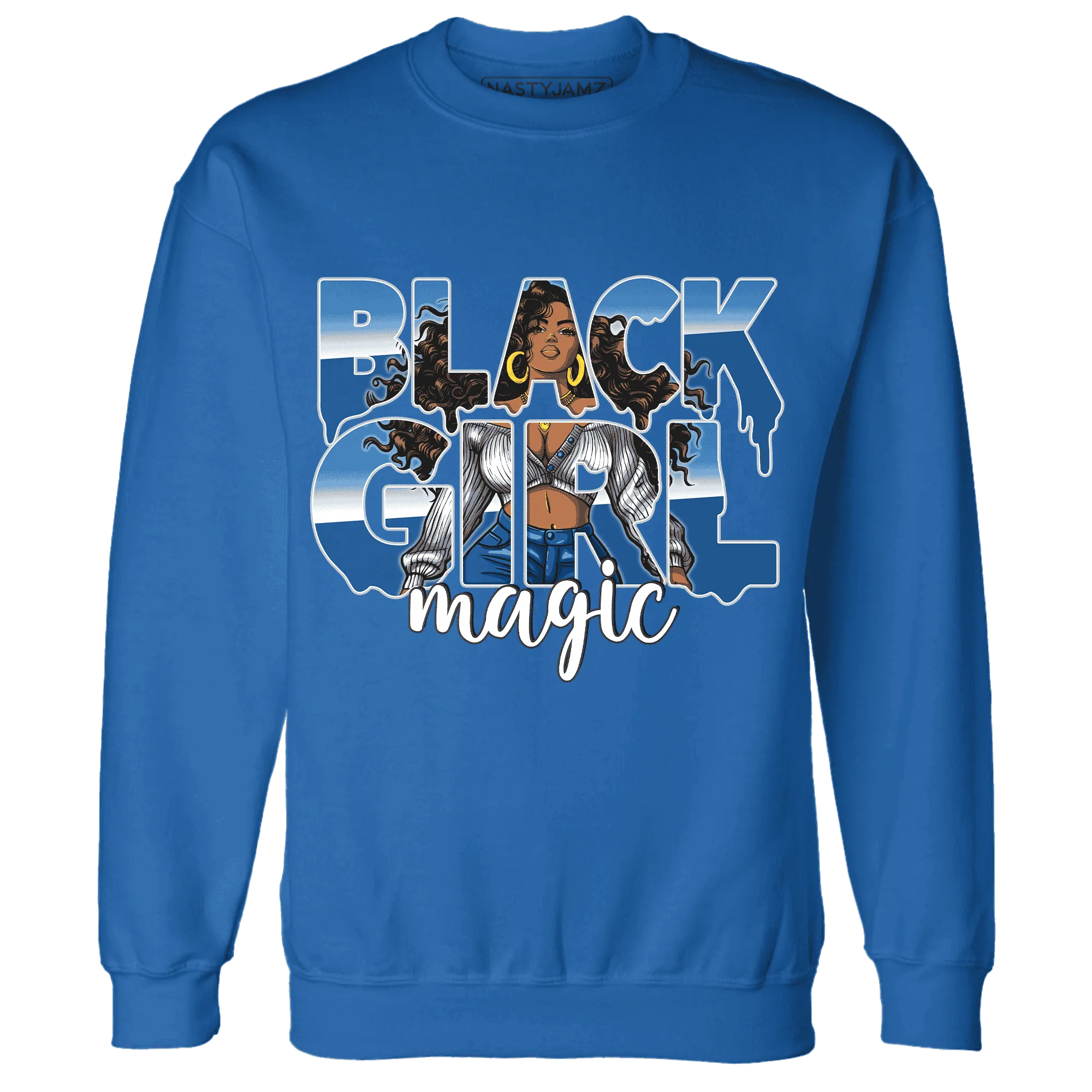 Industrial-Blue-4s-Sweatshirt-Match-Black-Girl-Magic