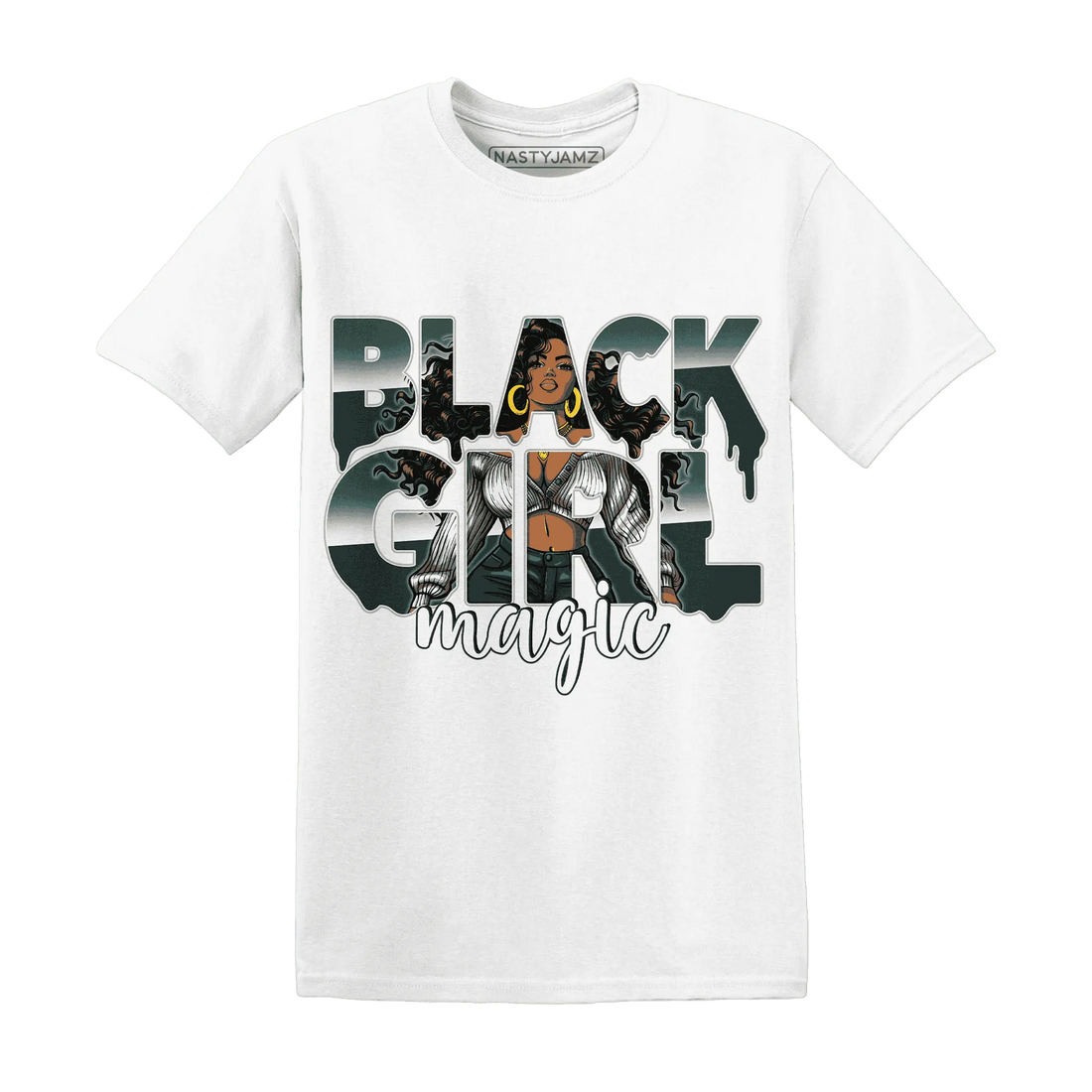 Oxidized-Green-4s-T-Shirt-Match-Black-Girl-Magic