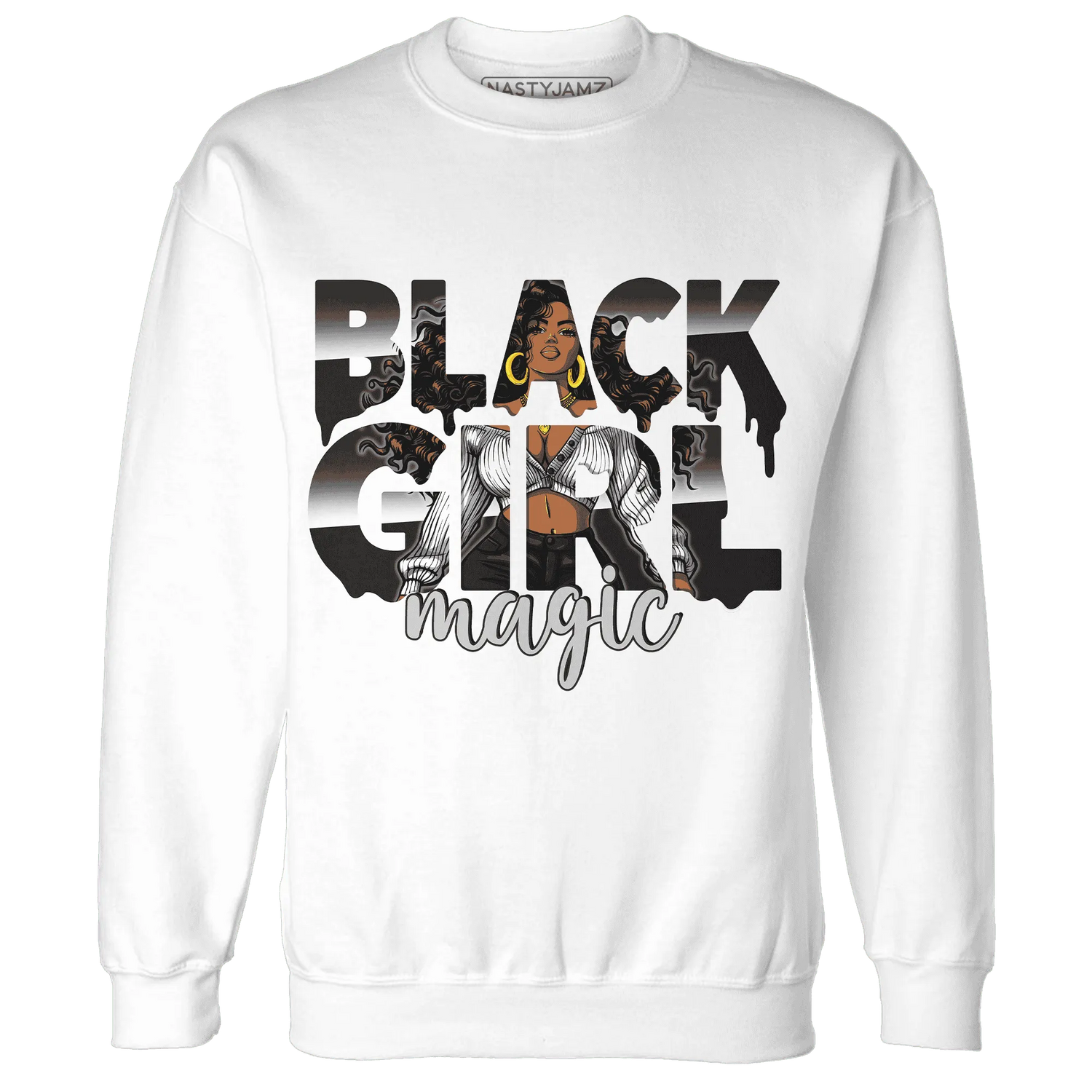 White-Thunder-4s-Sweatshirt-Match-Black-Girl-Magic