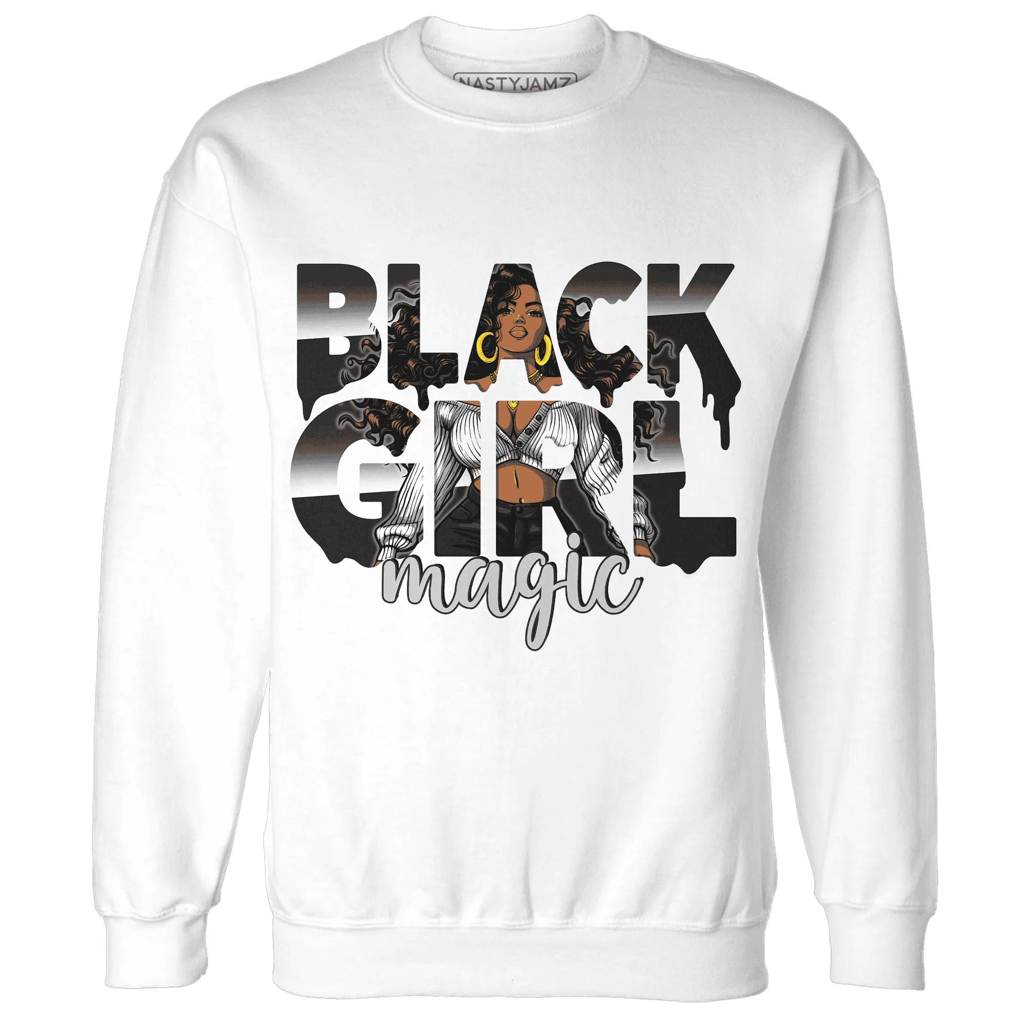 White-Thunder-4s-Sweatshirt-Match-Black-Girl-Magic