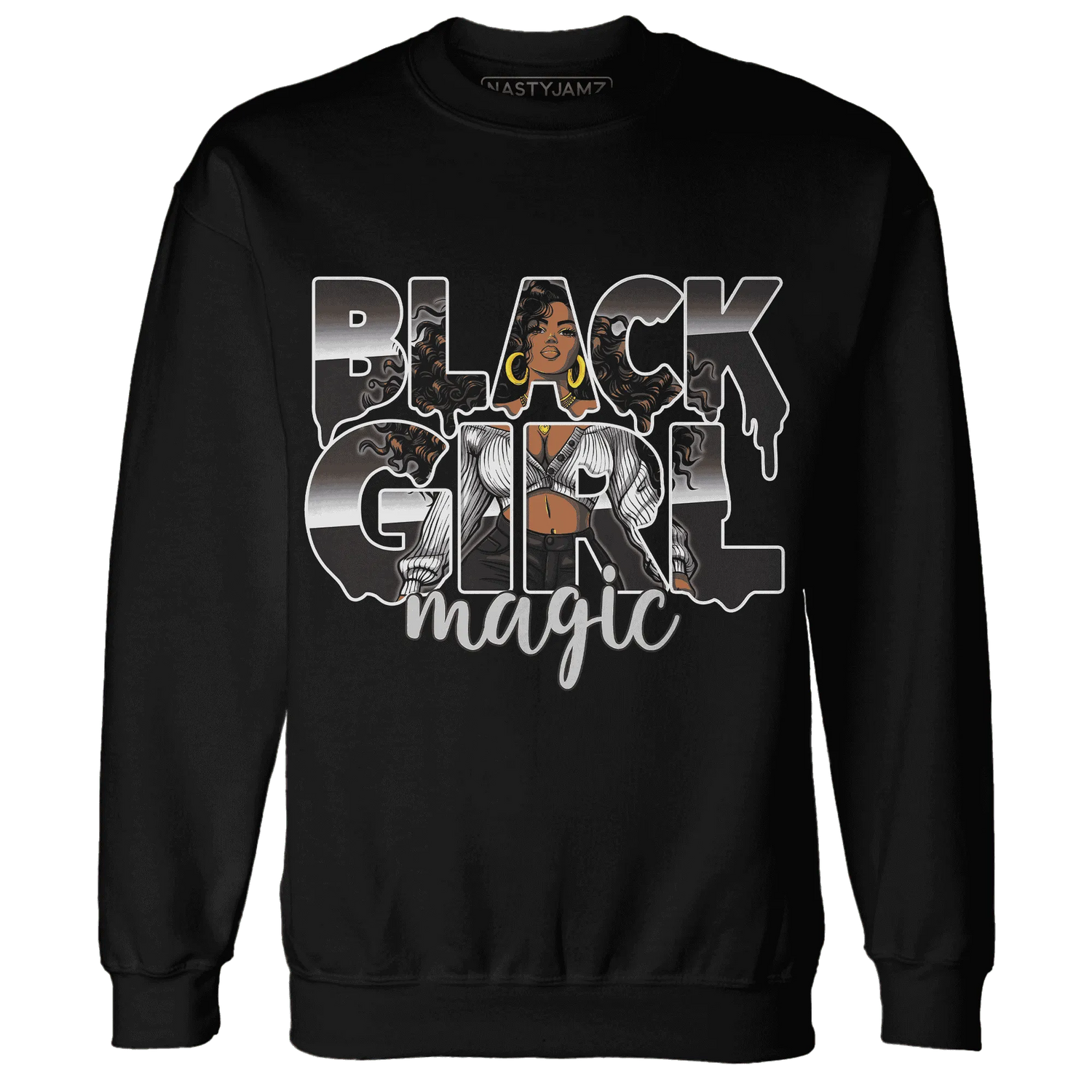 White-Thunder-4s-Sweatshirt-Match-Black-Girl-Magic