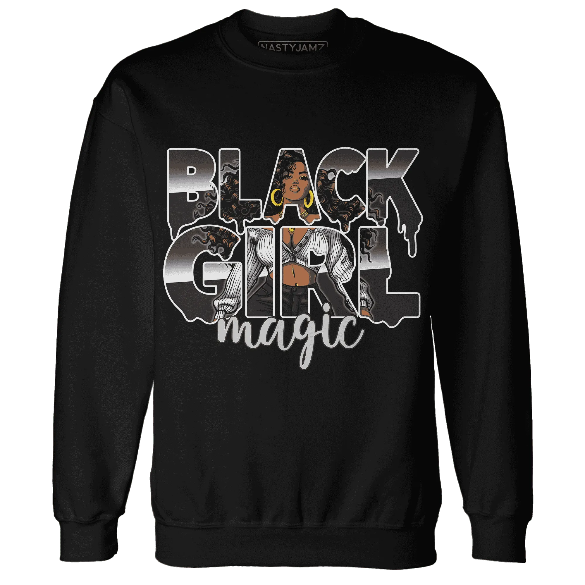 White-Thunder-4s-Sweatshirt-Match-Black-Girl-Magic