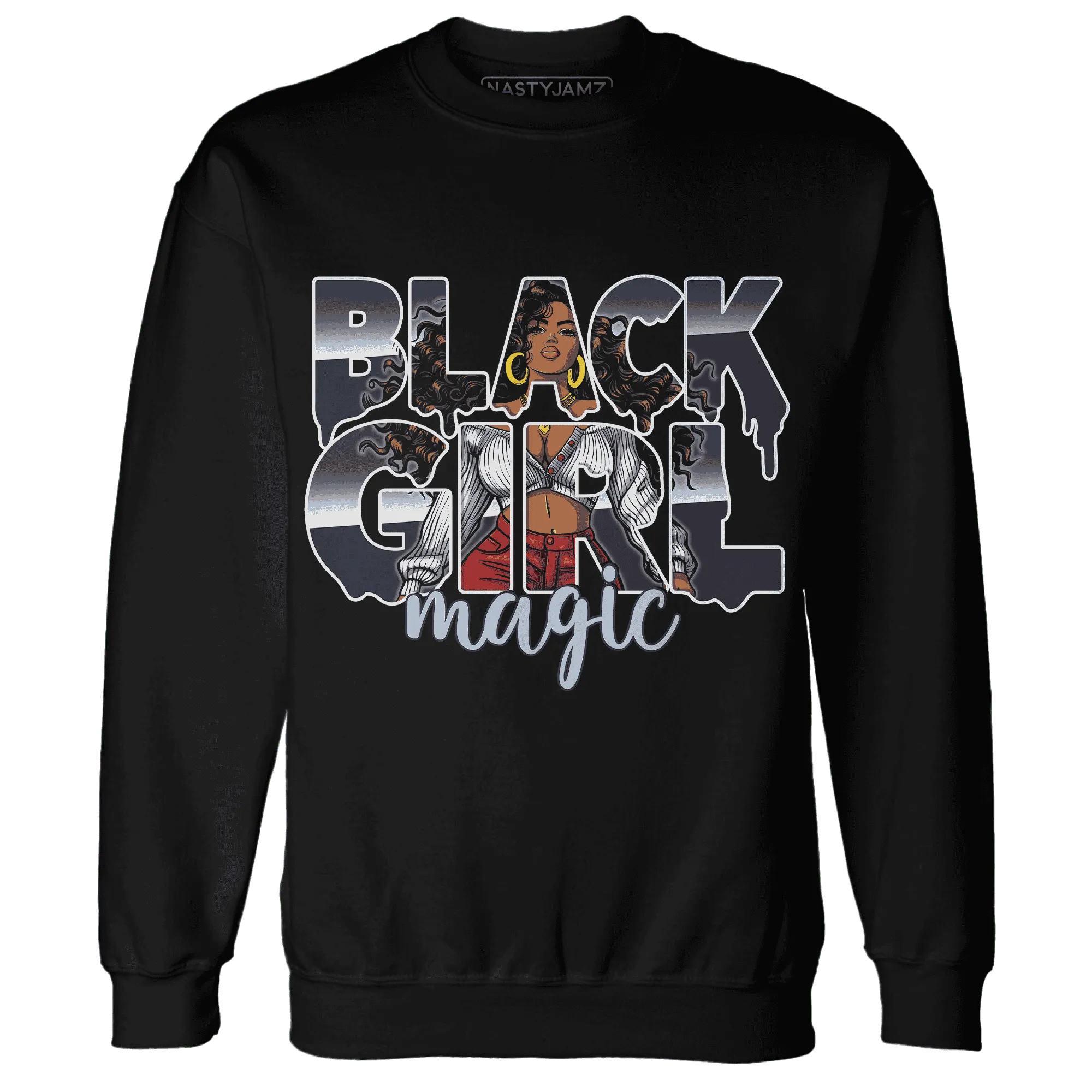 White-Navy-6s-Sweatshirt-Match-Black-Girl-Magic