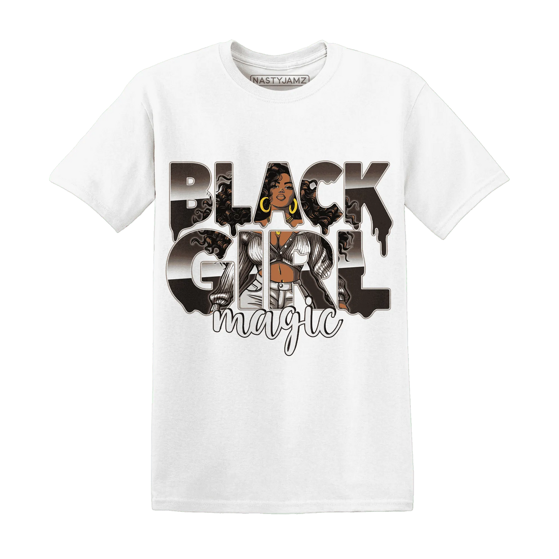 Dunk-Low-Baroque-Brown-T-Shirt-Match-Black-Girl-Magic