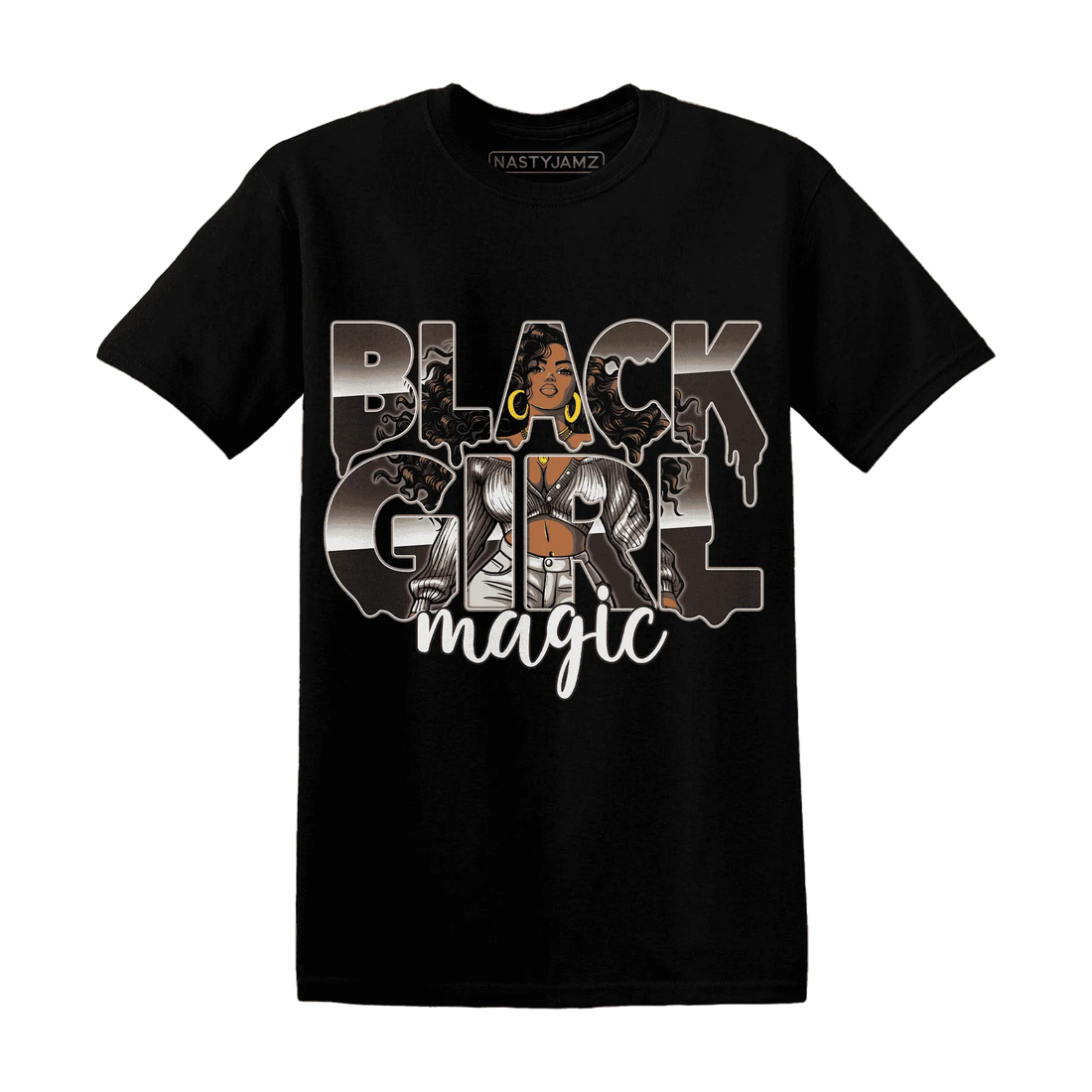 Dunk-Low-Baroque-Brown-T-Shirt-Match-Black-Girl-Magic