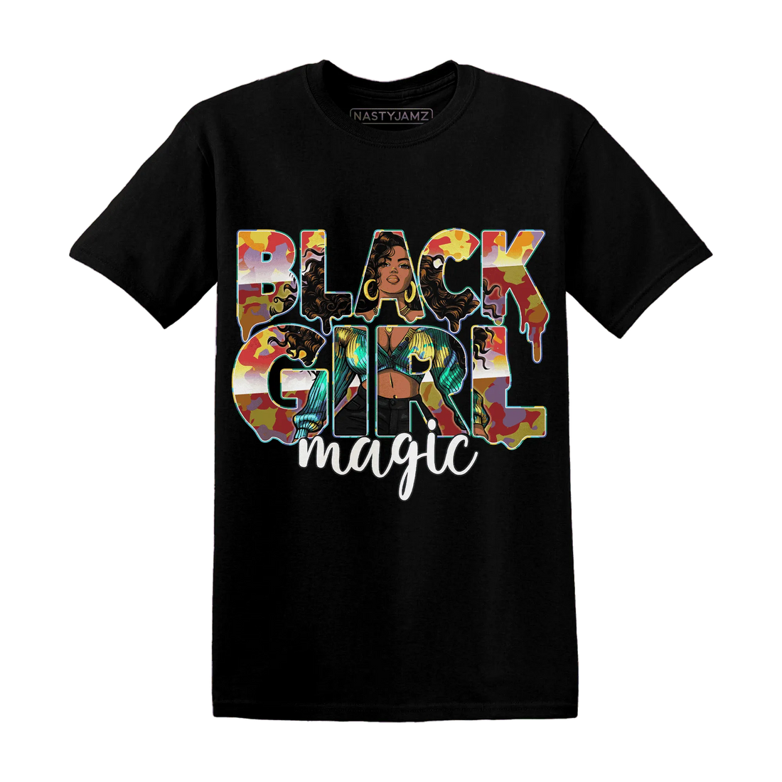Mid-GS-Six-Championships-1s-T-Shirt-Match-Black-Girl-Magic