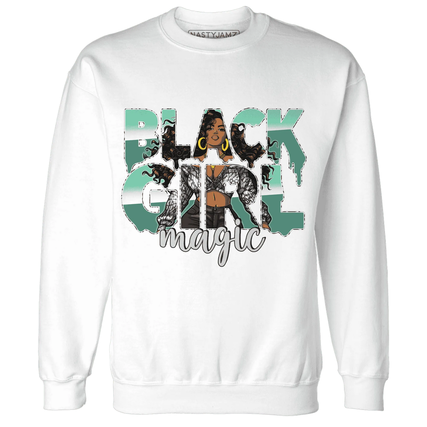 Green-Glow-3s-Sweatshirt-Match-Black-Girl-Magic