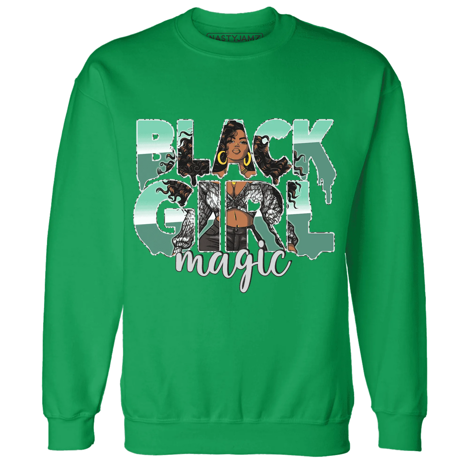 Green-Glow-3s-Sweatshirt-Match-Black-Girl-Magic