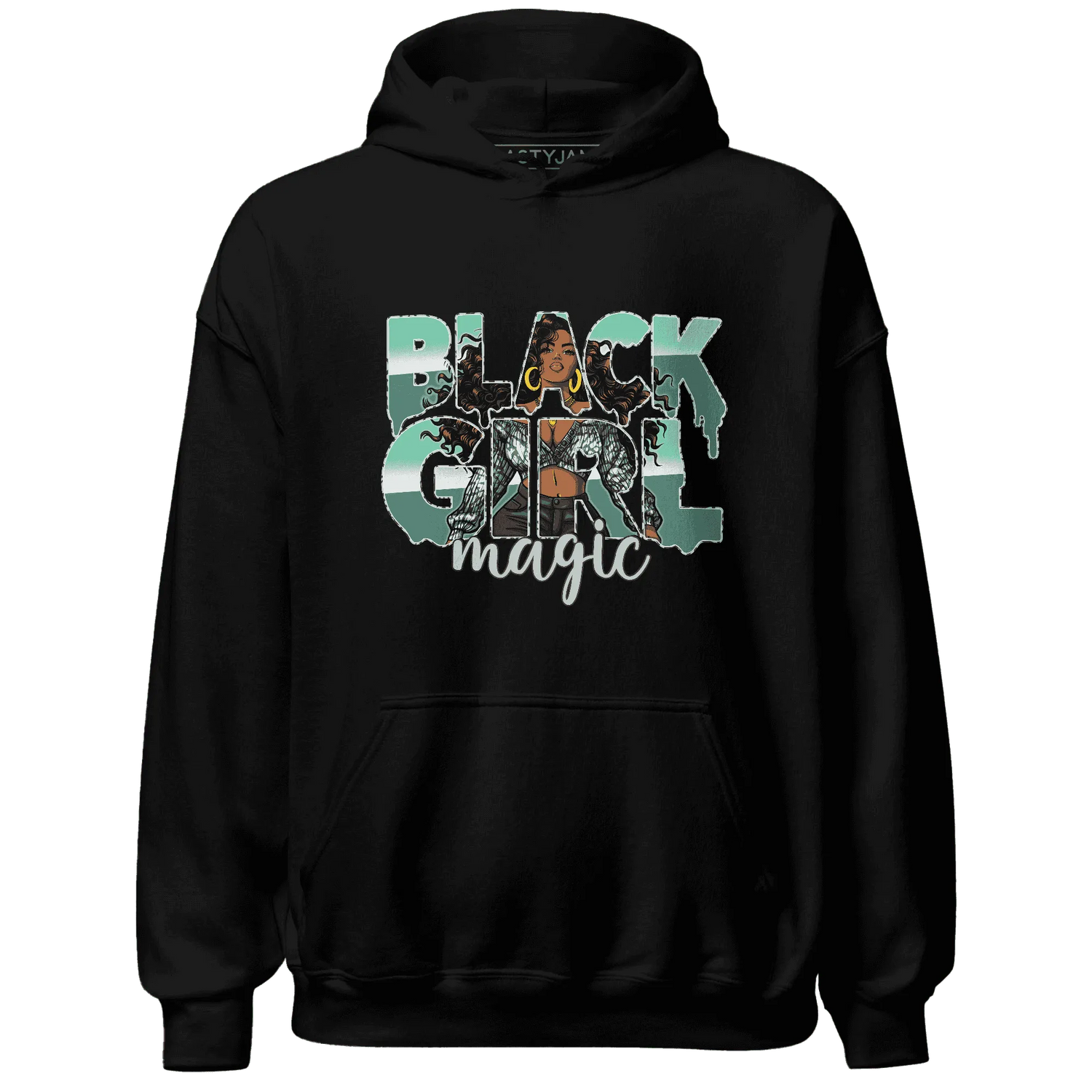 Green-Glow-3s-Hoodie-Match-Black-Girl-Magic