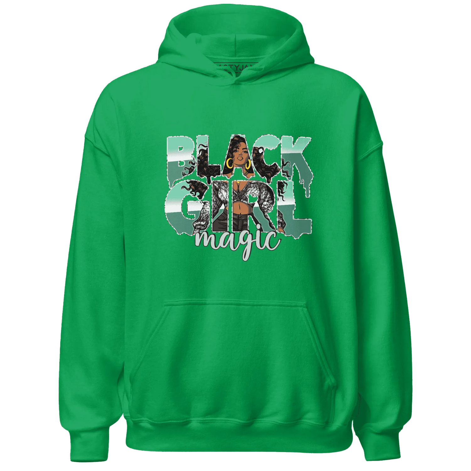 Green-Glow-3s-Hoodie-Match-Black-Girl-Magic