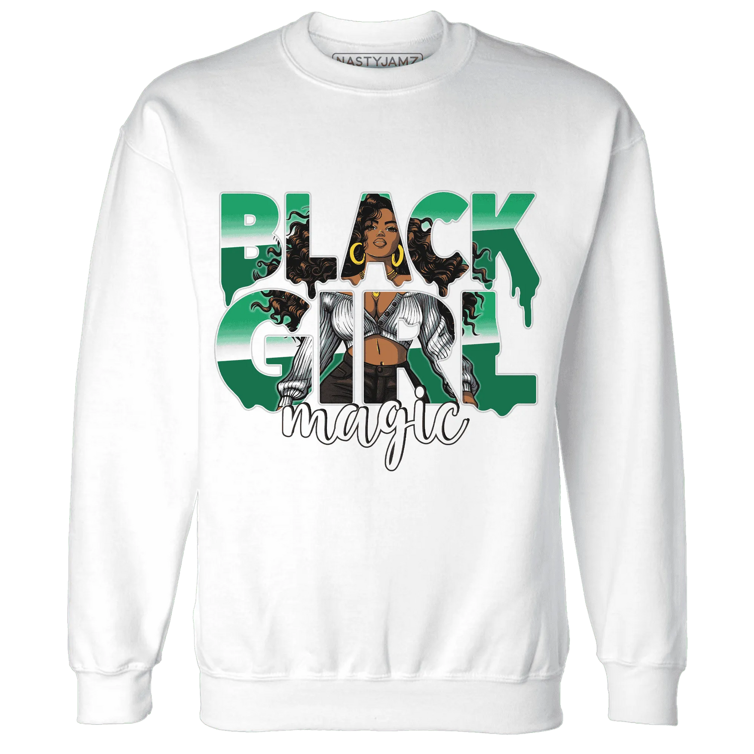 Lucky-Green-5s-Sweatshirt-Match-Black-Girl-Magic