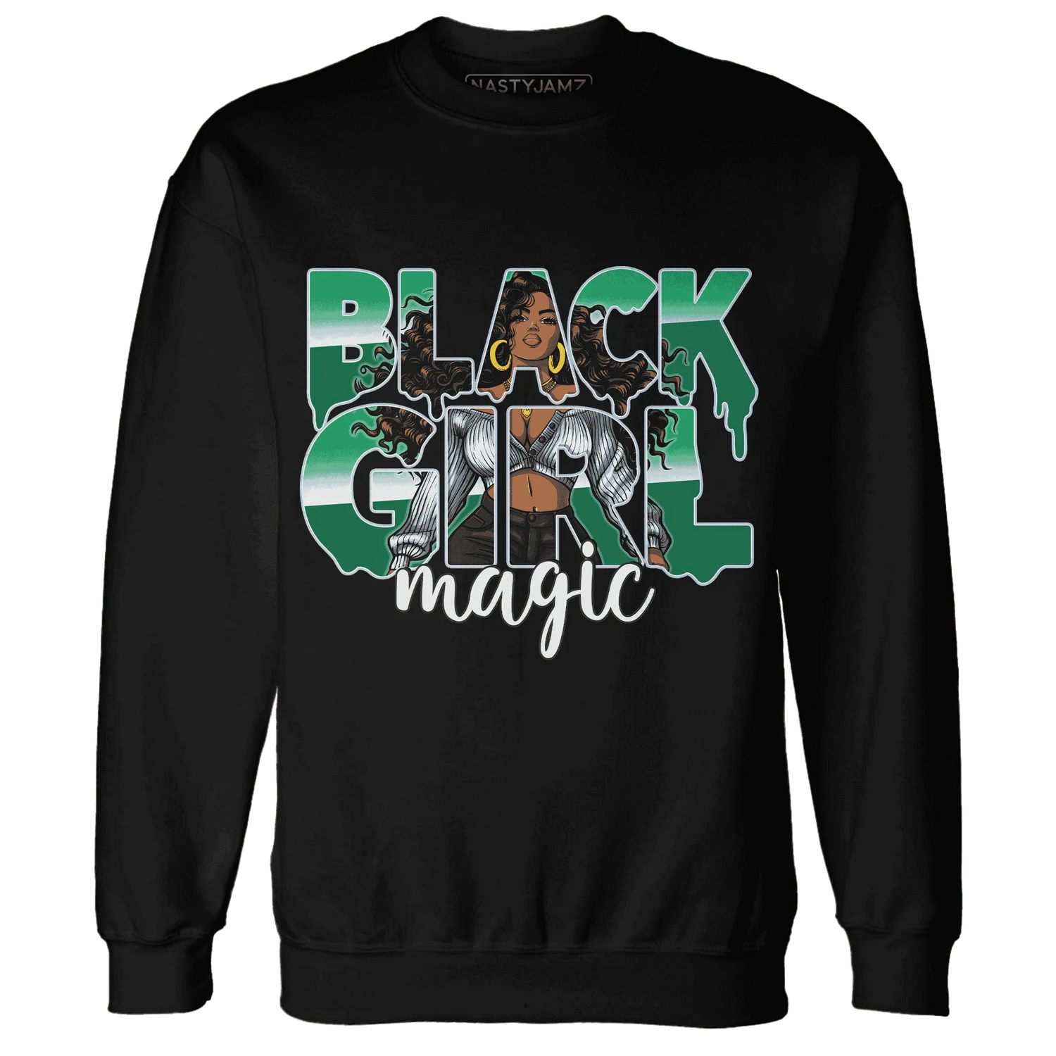 Lucky-Green-5s-Sweatshirt-Match-Black-Girl-Magic